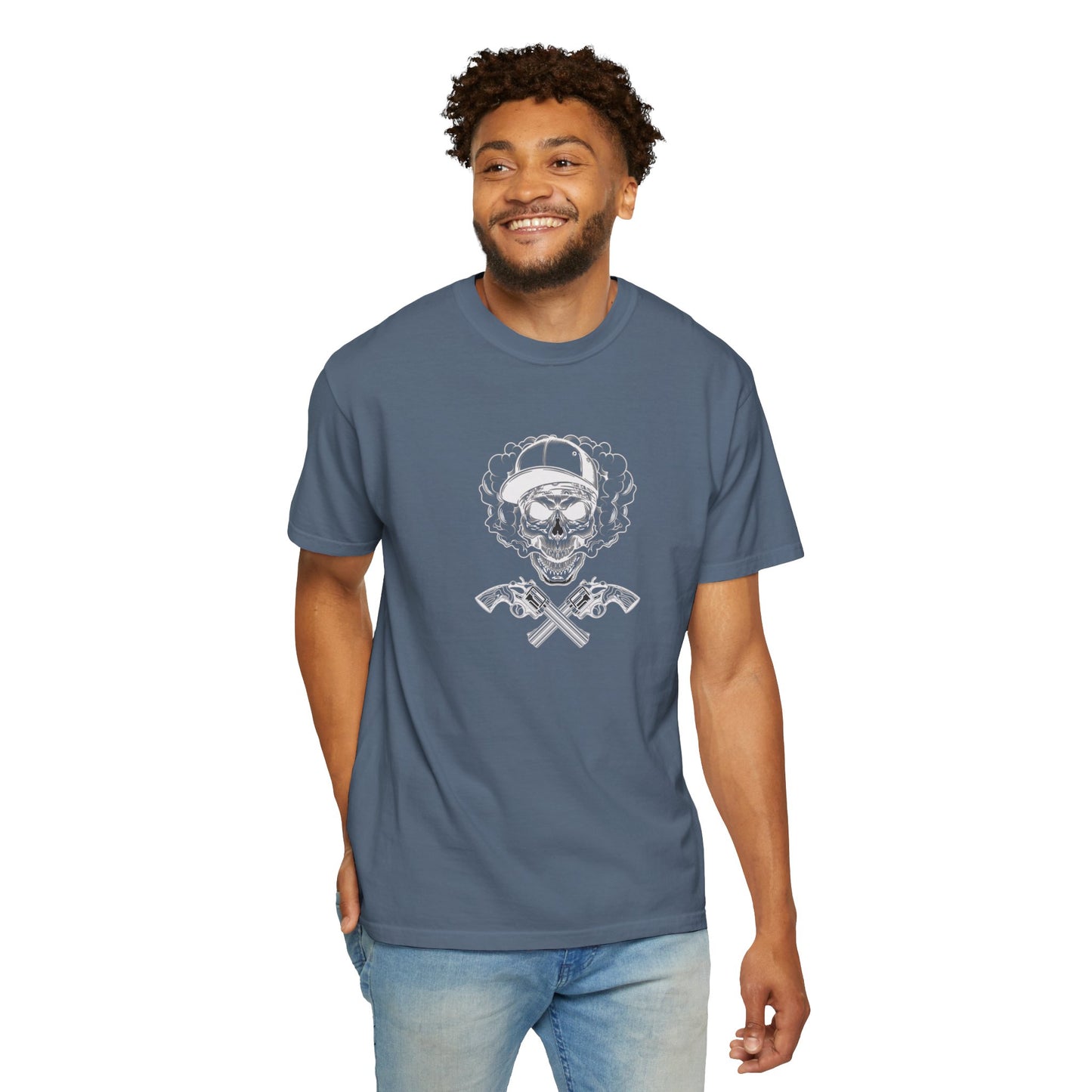 Unisex Cotton Tee Shirt with Skull