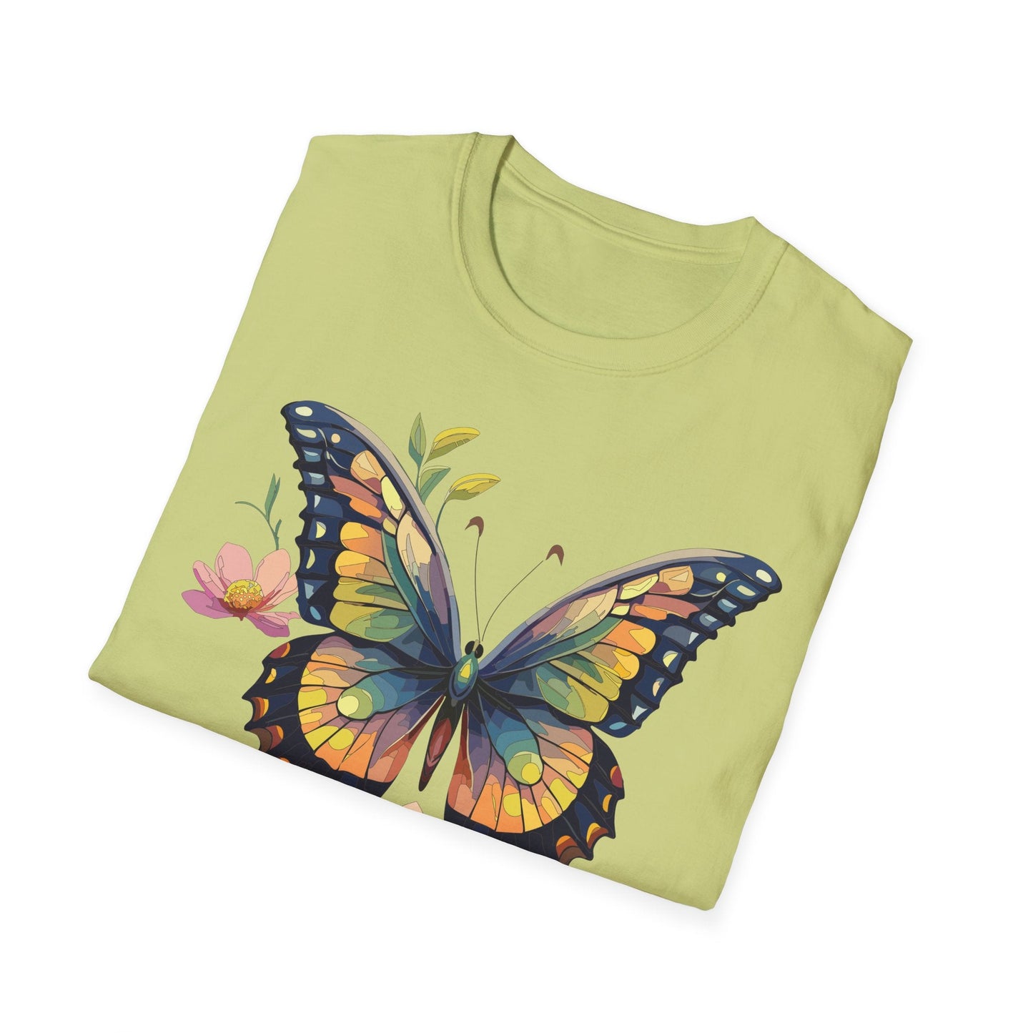Butterfly Shirt Unisex Monarch Butterfly T Shirt Softstyle Cotton Tee One Hundred Percent Ring Spun