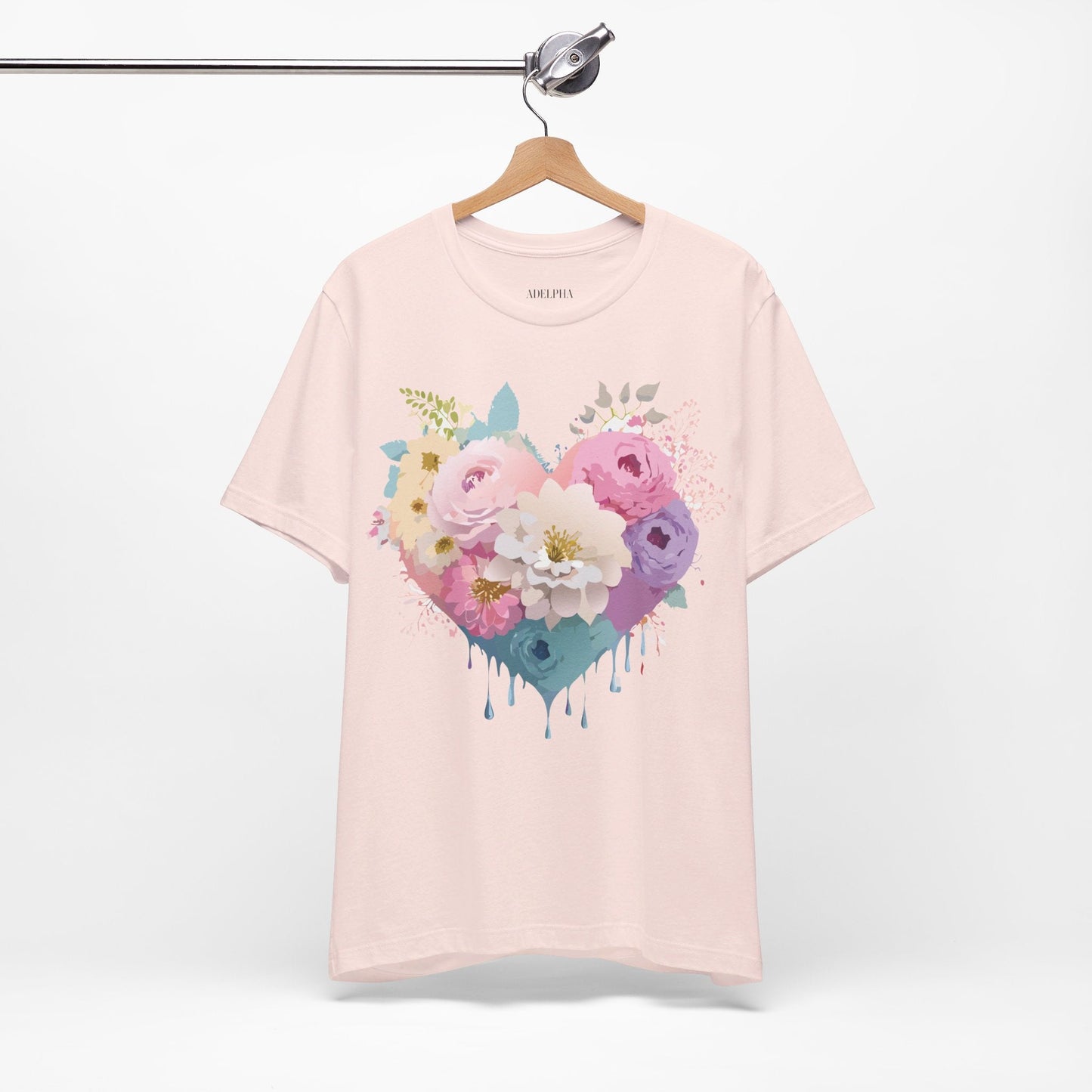 Valentine Graphic Tee Unisex Short Sleeve Shirt With Adelpha Vintage Artwork Design