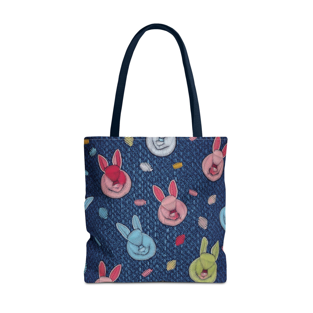 Denim Fabric Imitation Print Unisex Canvas Bag Poly Spun 3 Sizes Tote Bag 192-4