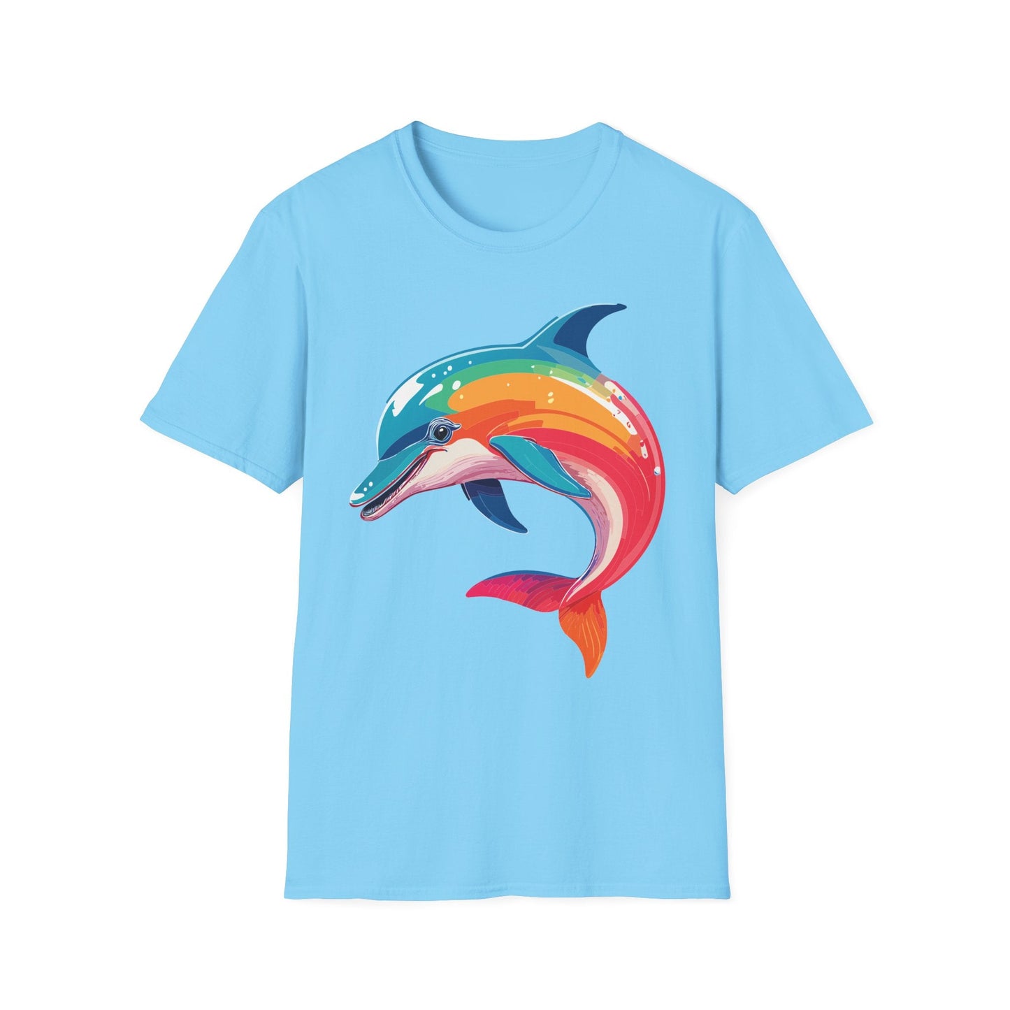 Dolphin Shirt For Unisex 100 Percent Ring Spun Cotton Gildan Softstyle 64000 Short Sleeve Tee