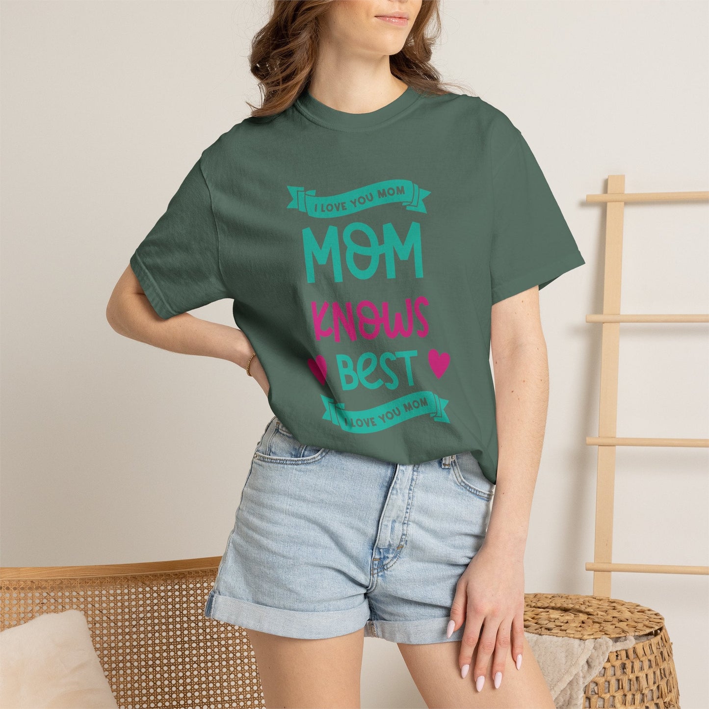 Mom T-shirt Mother's Day Mama Tee Unisex Comfort Colors Garment-Dyed Cotton h16