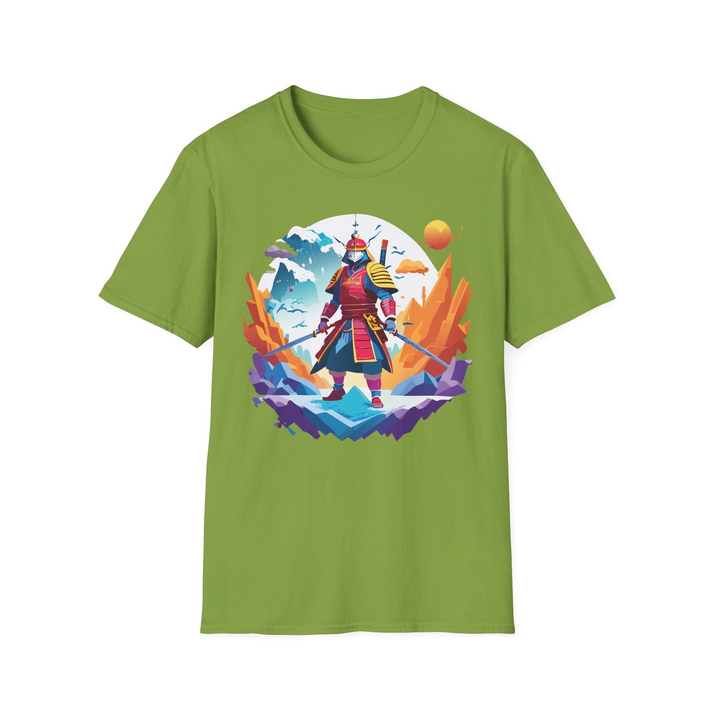 Samurai Shirt Unisex Short Sleeve T Shirt Gildan Softstyle 64000 100 Percent Ring Spun Cotton Tee