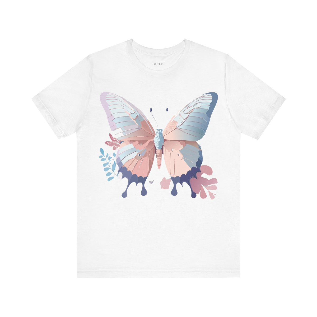 Butterfly Graphic Unisex Cotton Bella+Canvas Tee with Art Design n107