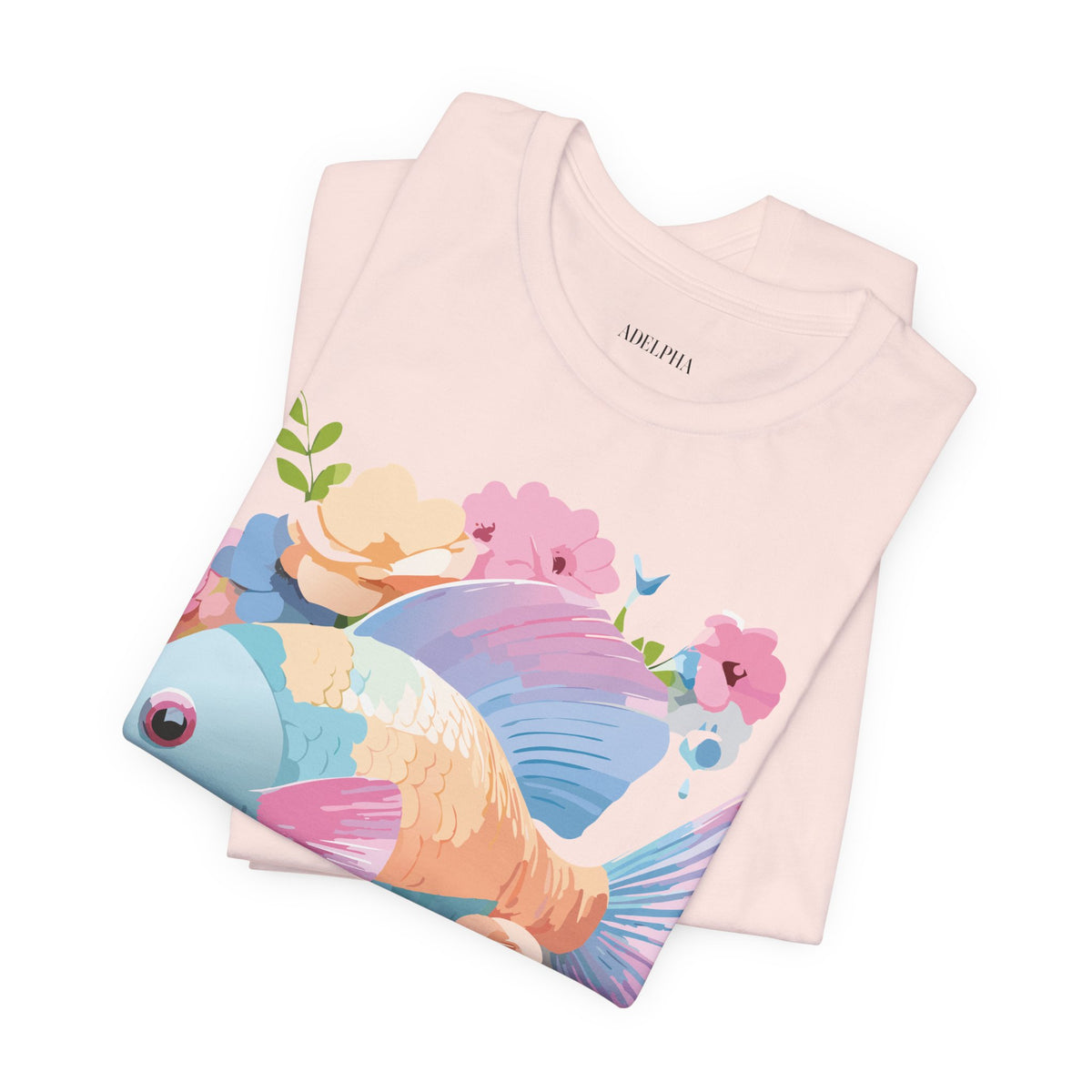 Fish Graphic Design Tee Bella+Canvas Unisex 100 Cotton Tee Shirt a106