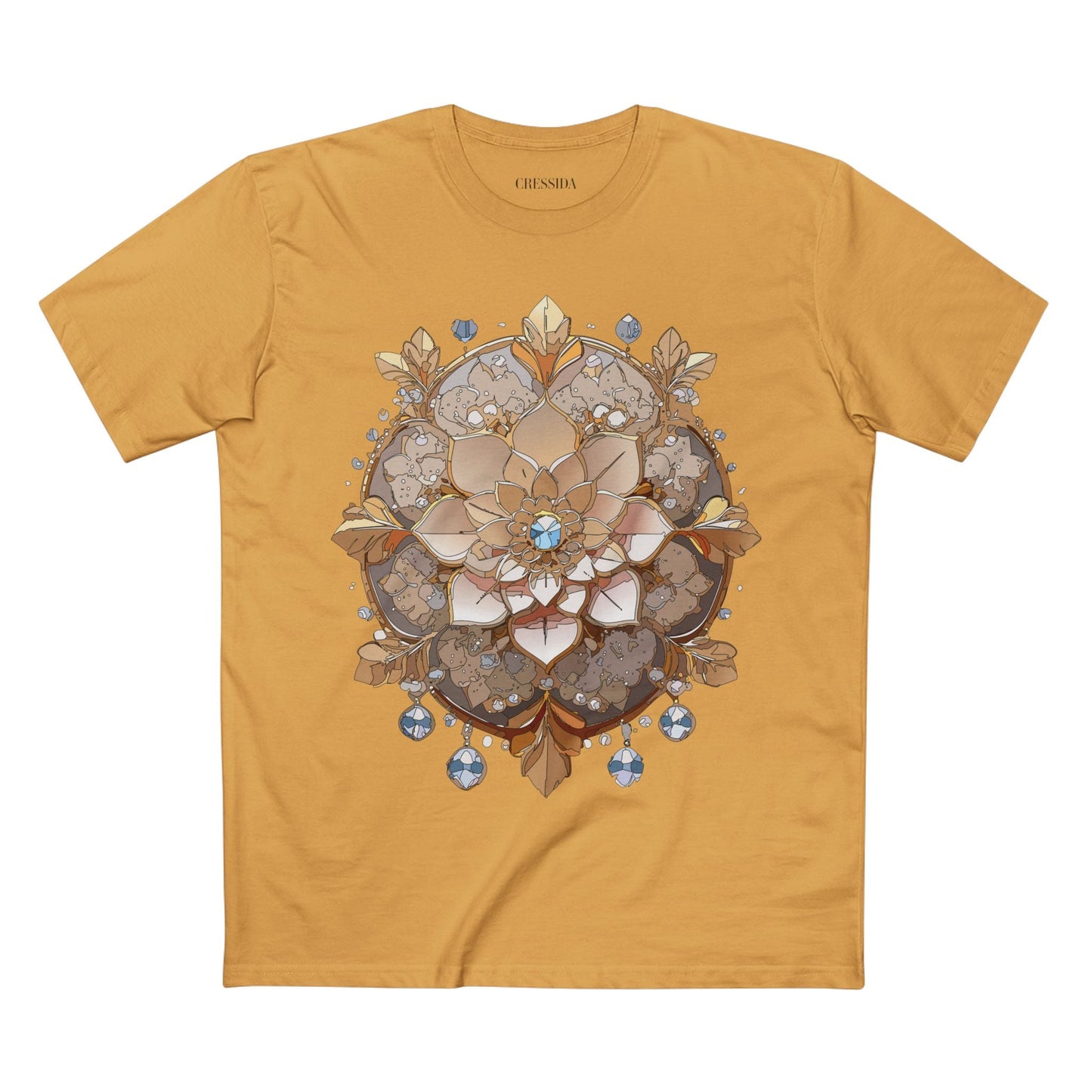 Floral Graphic T-Shirt Unisex 100 Cotton Art Design with Antique Flowers Tee 17