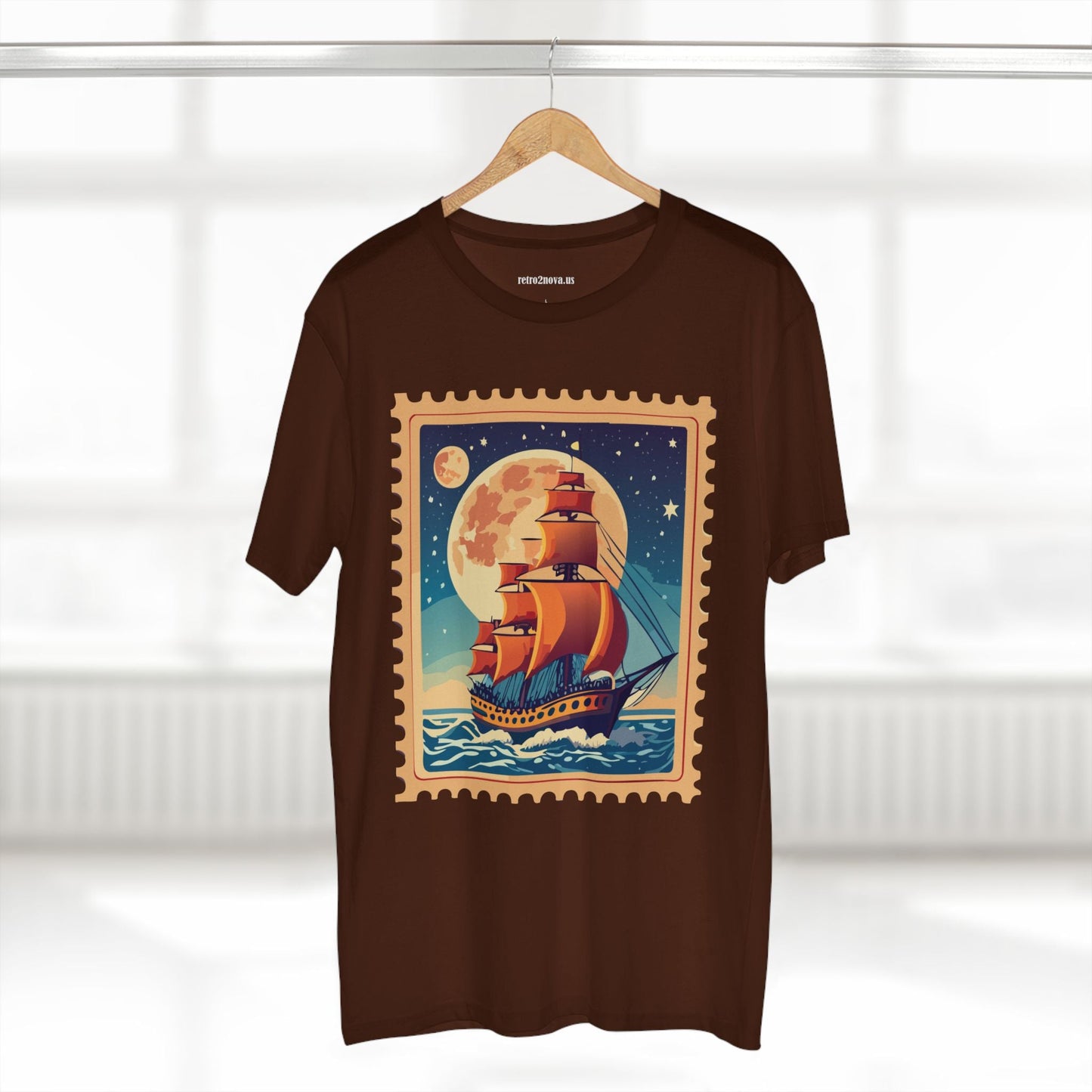 Postage Stamp Shirt Unisex Premium Cotton Tee With Original Art Design Retro2Nova