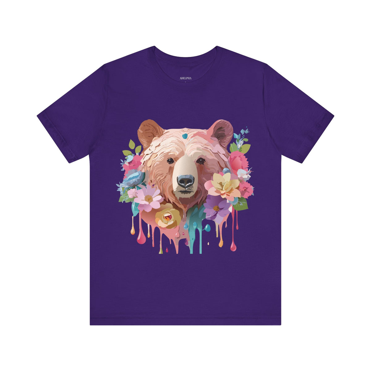 Bear Graphic Design Tee Bella+Canvas Unisex 100 Cotton Tee Shirt a113