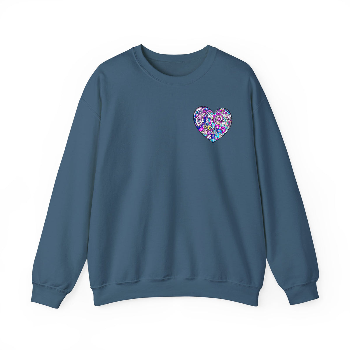 Small Heart Sweatshirt, Floral Heart Sweatshirt, Floral Love Sweatshirt, Valentine's Day Sweatshirt, Heart Floral Sweatshirt 101
