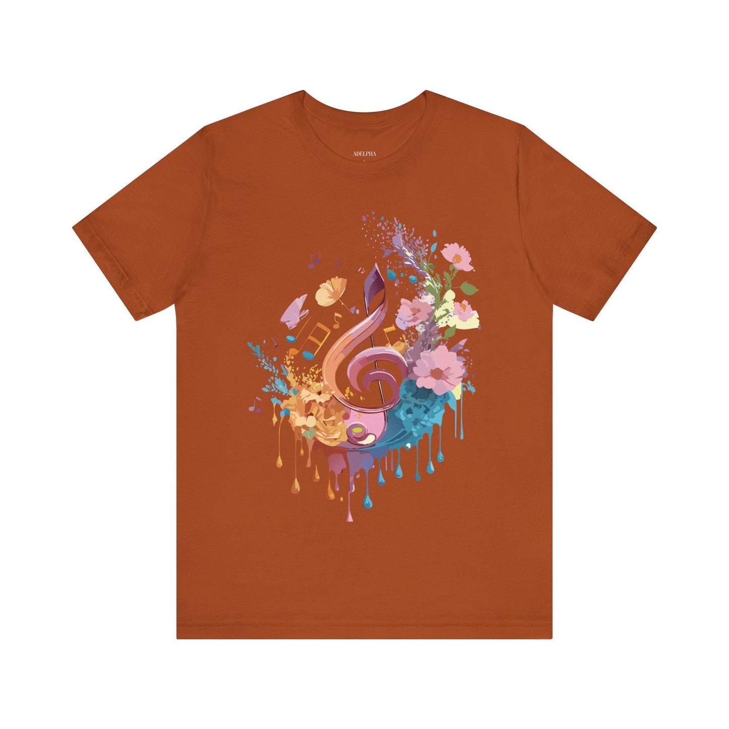 Unisex Graphic T Shirt From Adelpha With Vintage Music Inspired Artwork Short Sleeve Tee