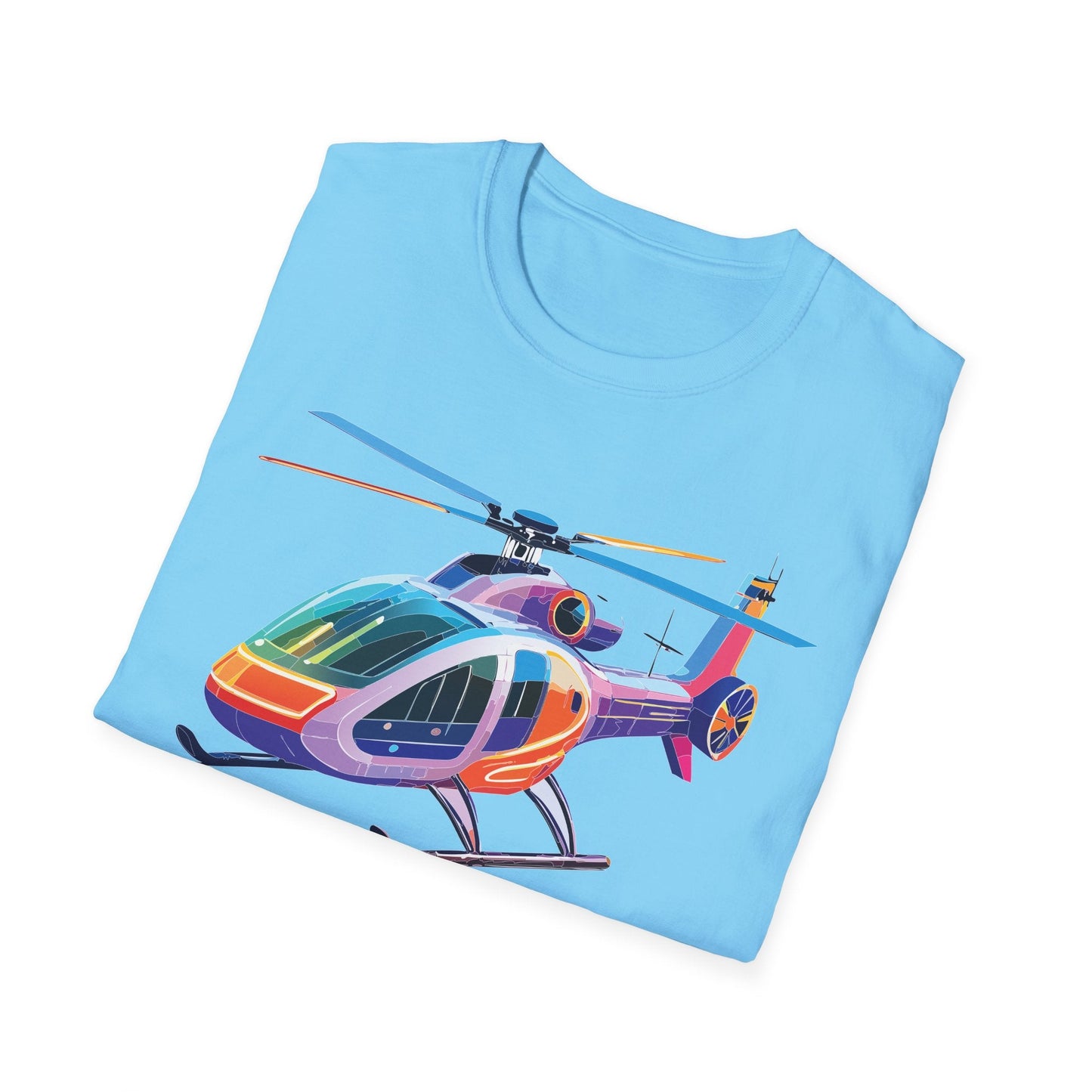 Chopper Helicopter Shirt Unisex T Shirt Softstyle 64000 100 Percent Ring Spun Cotton