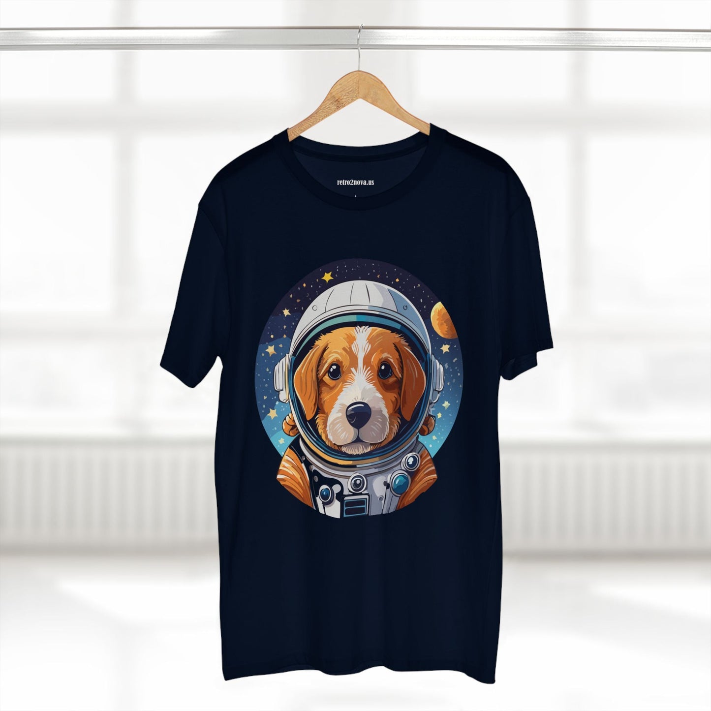 Unisex Dog Art Shirt Premium Cotton Tee With Original Retro2Nova Design From Art Collection For Everyday Comfort