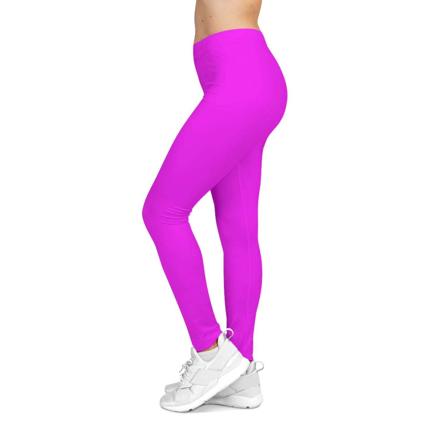 Magenta Color Women's Poly-Span Casual Leggings XS-2XL