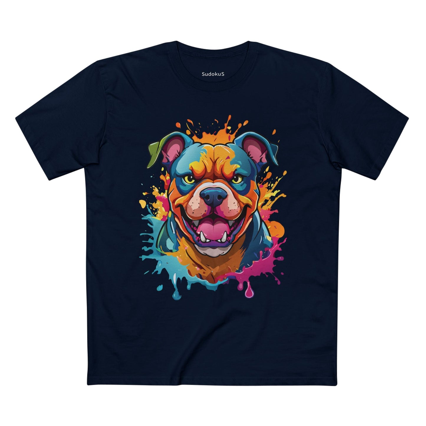 Dog Graphic Unisex 100 Cotton Staple Tee with Animal Design Artwork 35