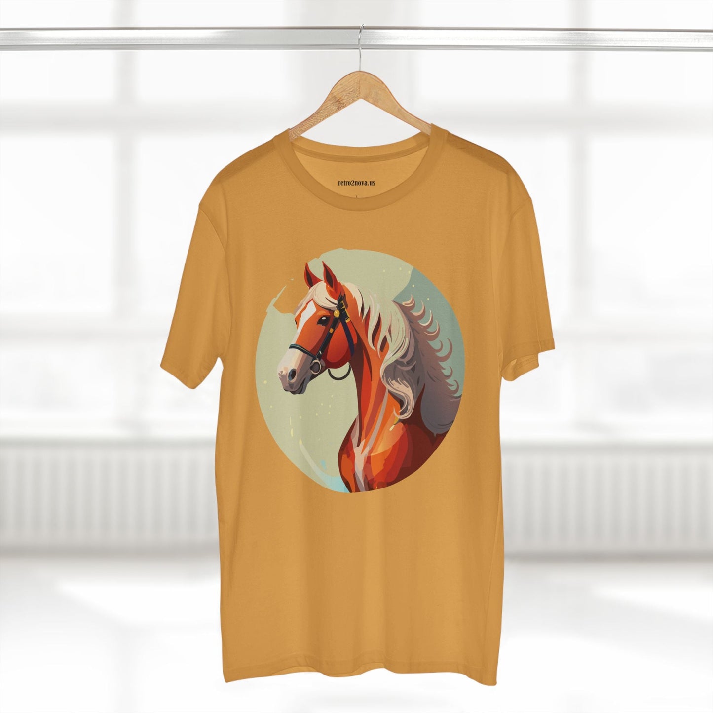 Unisex Premium Cotton Staple Tee With Original Horse Shirt Art Design For Animal Lovers Breathable Comfort Retro2Nova