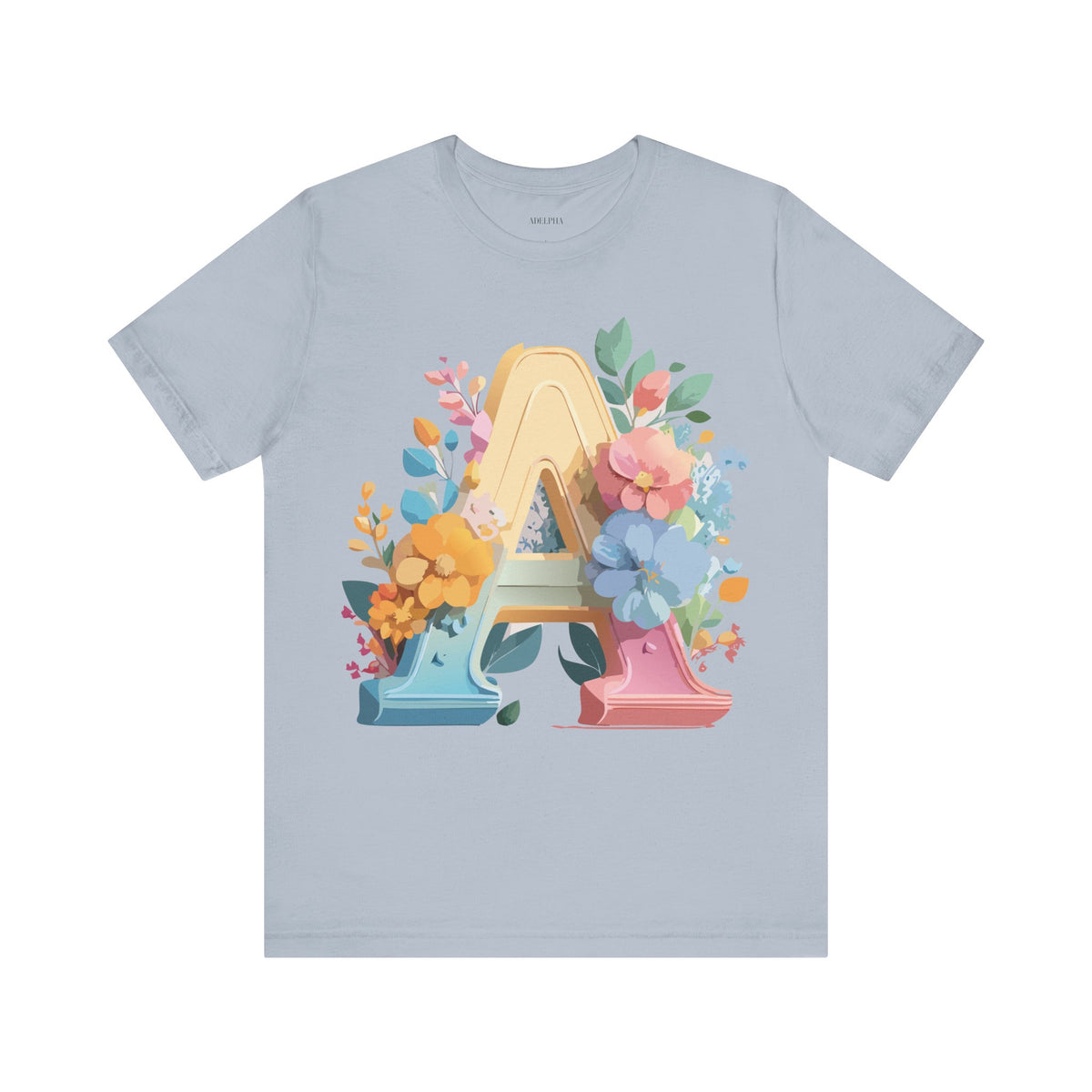 Letter A Graphic Unisex Cotton Bella+Canvas Tee with Art Letter Design