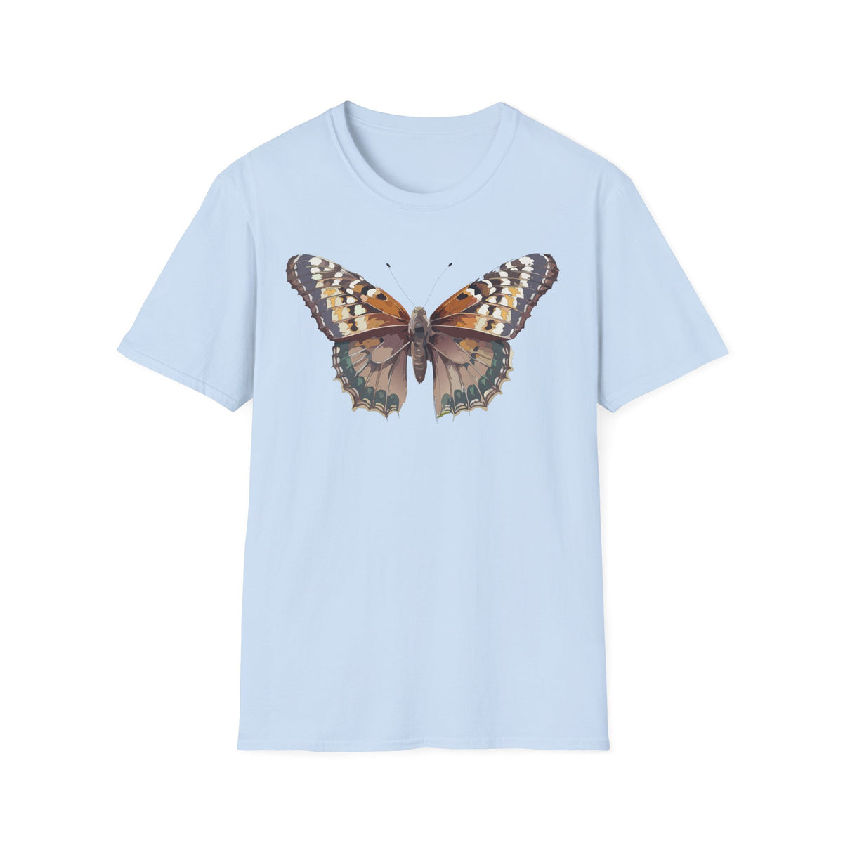 Butterfly Illustration T-Shirt — Vintage Monarch Nature Graphic Tee Unisex 100 Cotton Gildan T-Shirt