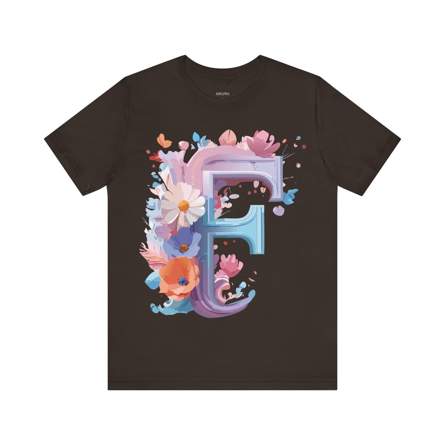 Letter F Shirt Graphic Tee Unisex Vintage Inspired Artwork From Adelpha Premium Short Sleeve