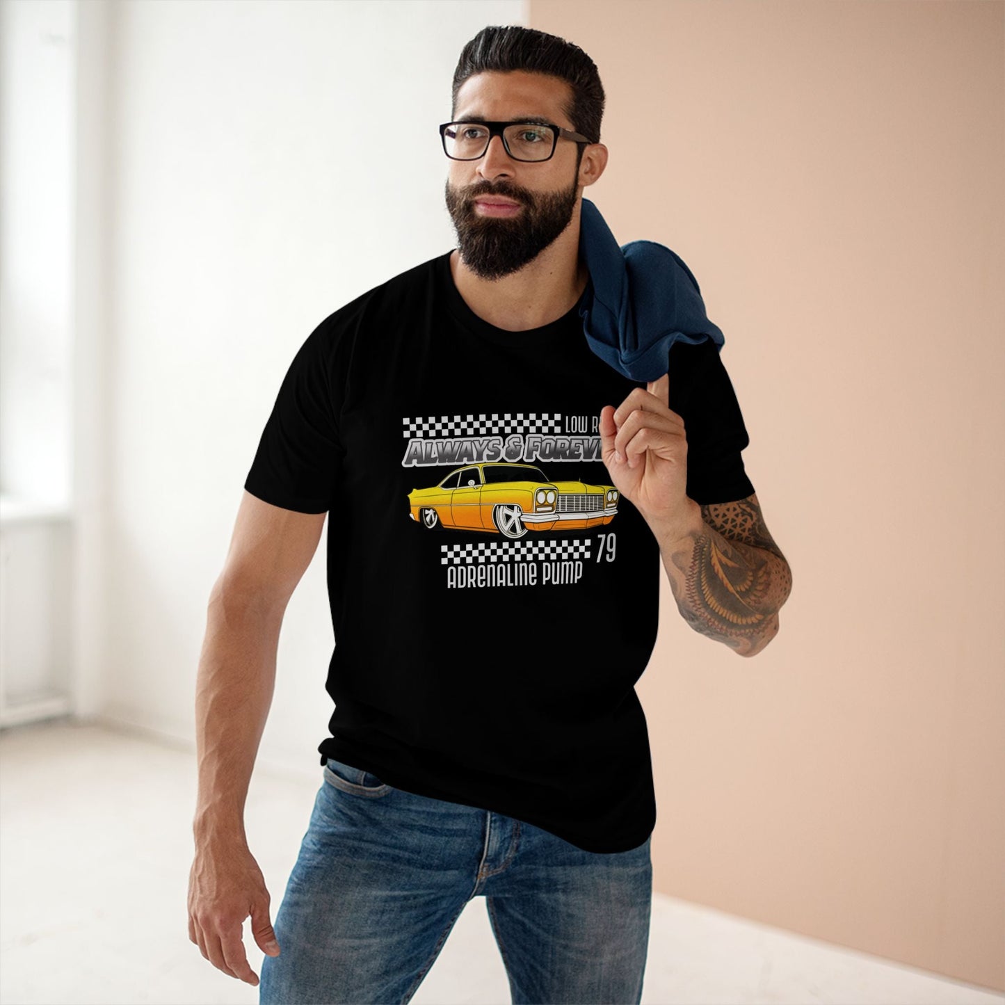 Retro Car Tee Unisex Vintage Car Shirt With Original Art RC-6 Premium Cotton Soft Breathable Comfort