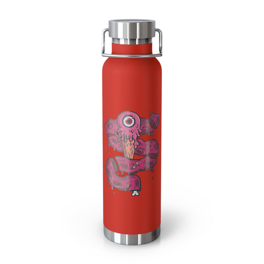 22oz Copper Insulated Water Bottle with Cartoon Design - CV72