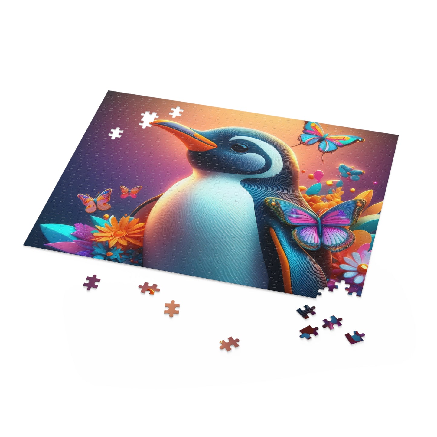 Puzzles-61 Kids Penguin Puzzle 500-Piece  Floral Penguin Puzzle 500-Piece, Animals Kids Puzzles Size: 16" x 20",  Ages 9+
