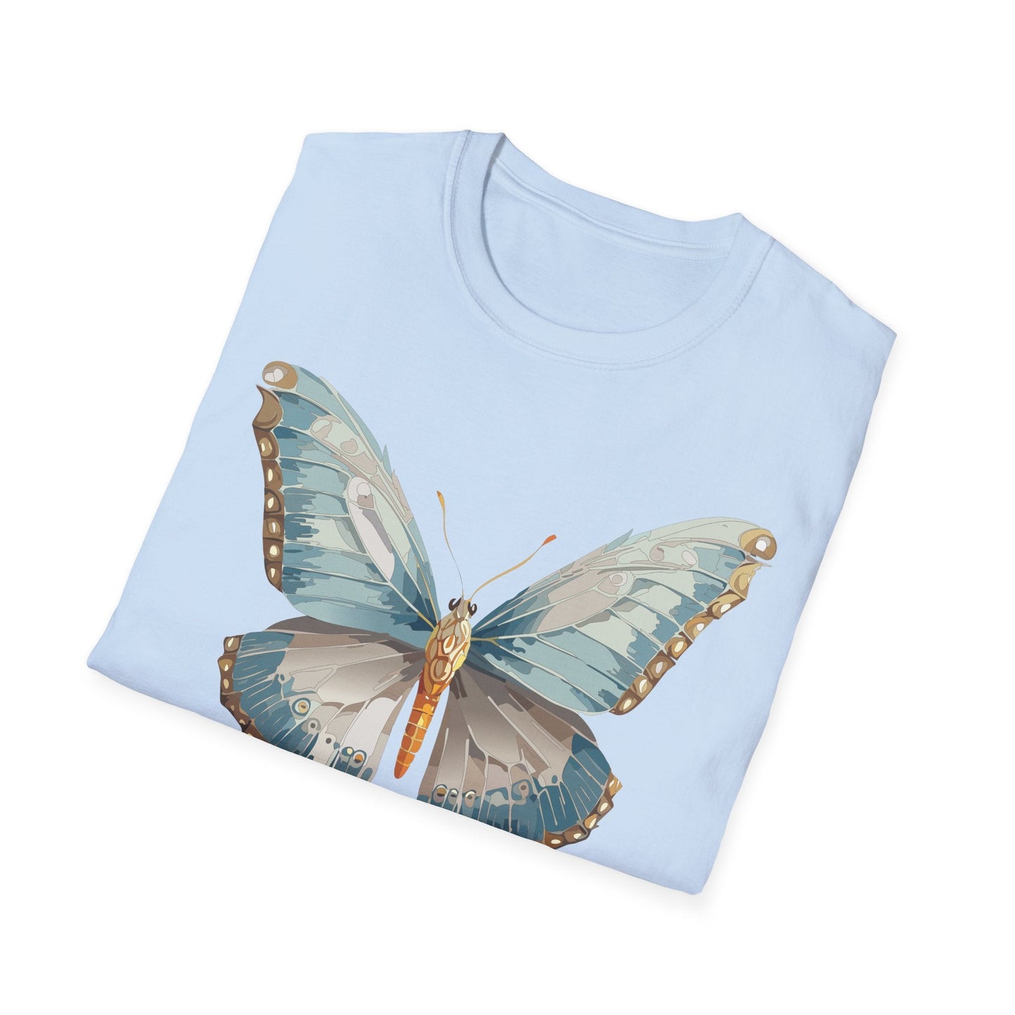 Butterfly Emblem Shirt Unisex T Shirt Gildan Softstyle 64000 Monarch Print Cotton Tee Everyday