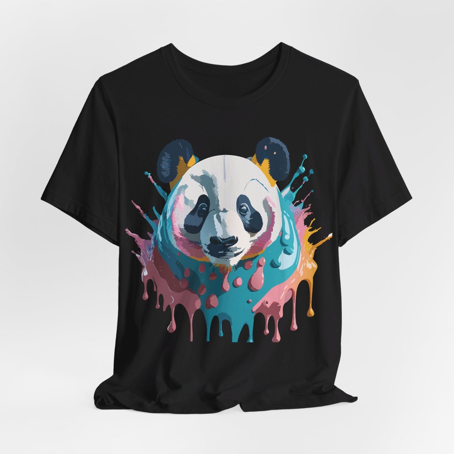 Panda Graphic Tee Unisex Short Sleeve Art Design By Adelpha Vintage Inspired Shirt