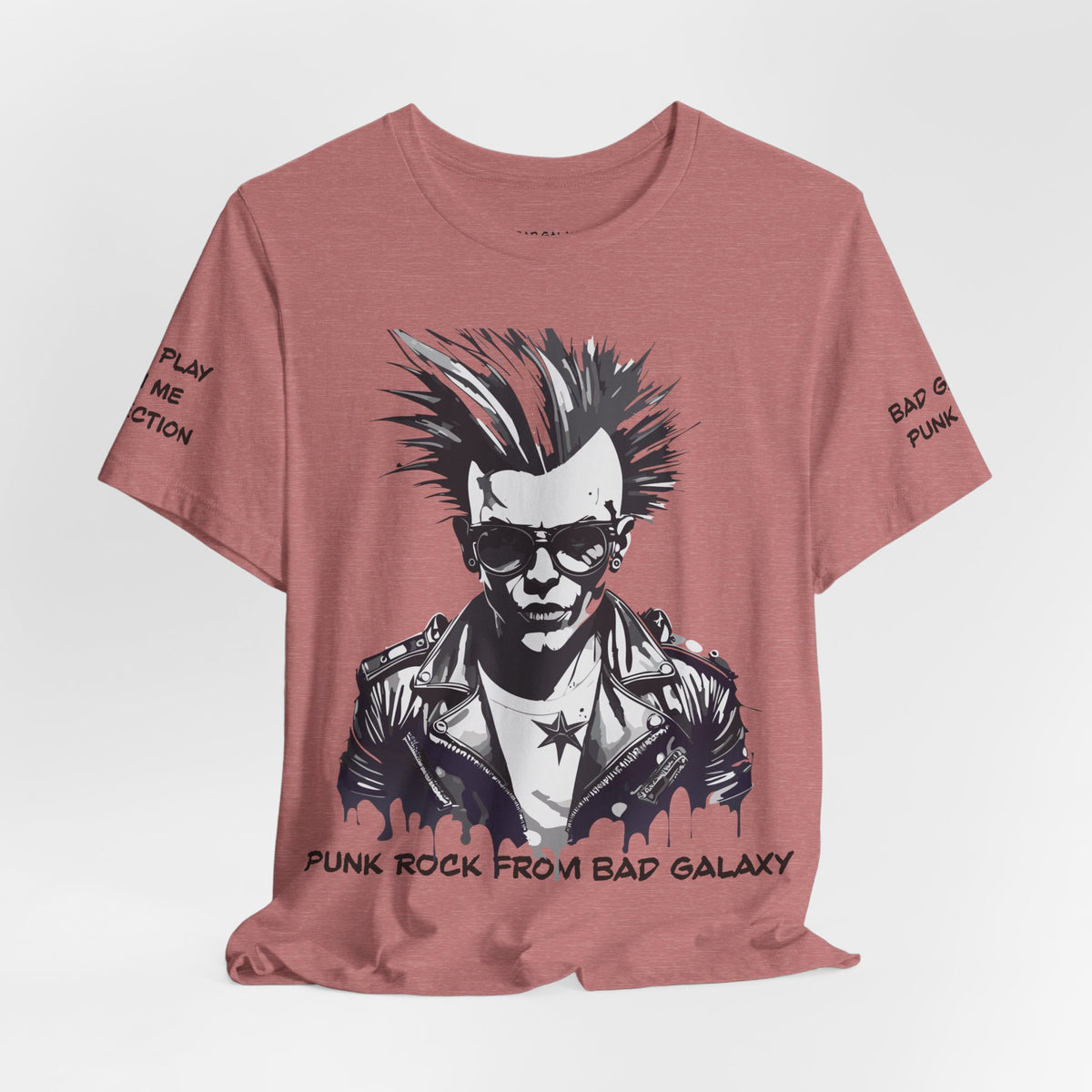 Punk Rock Graphic Unisex Cotton Bella+Canvas Tee with Art Design b36