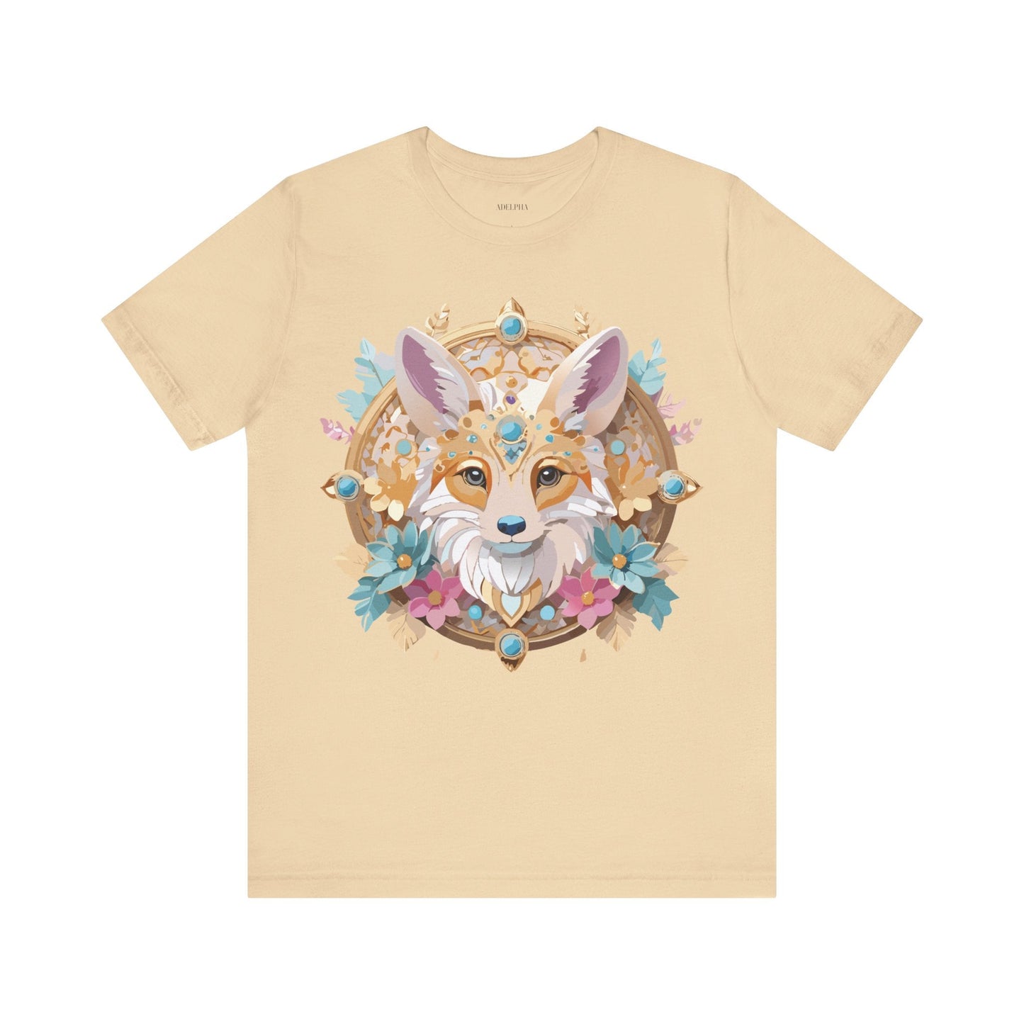 Adelpha Medallion Graphic Tee Unisex Short Sleeve Vintage Inspired Art Design Shirt