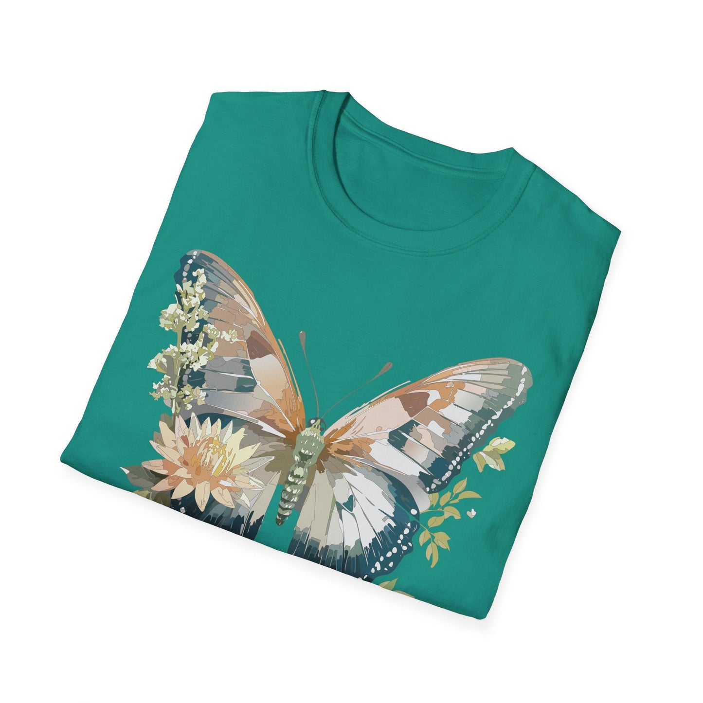 Unisex Butterfly Shirt Monarch Butterfly Tee Softstyle Gildan 64000 100 Cotton Breathable
