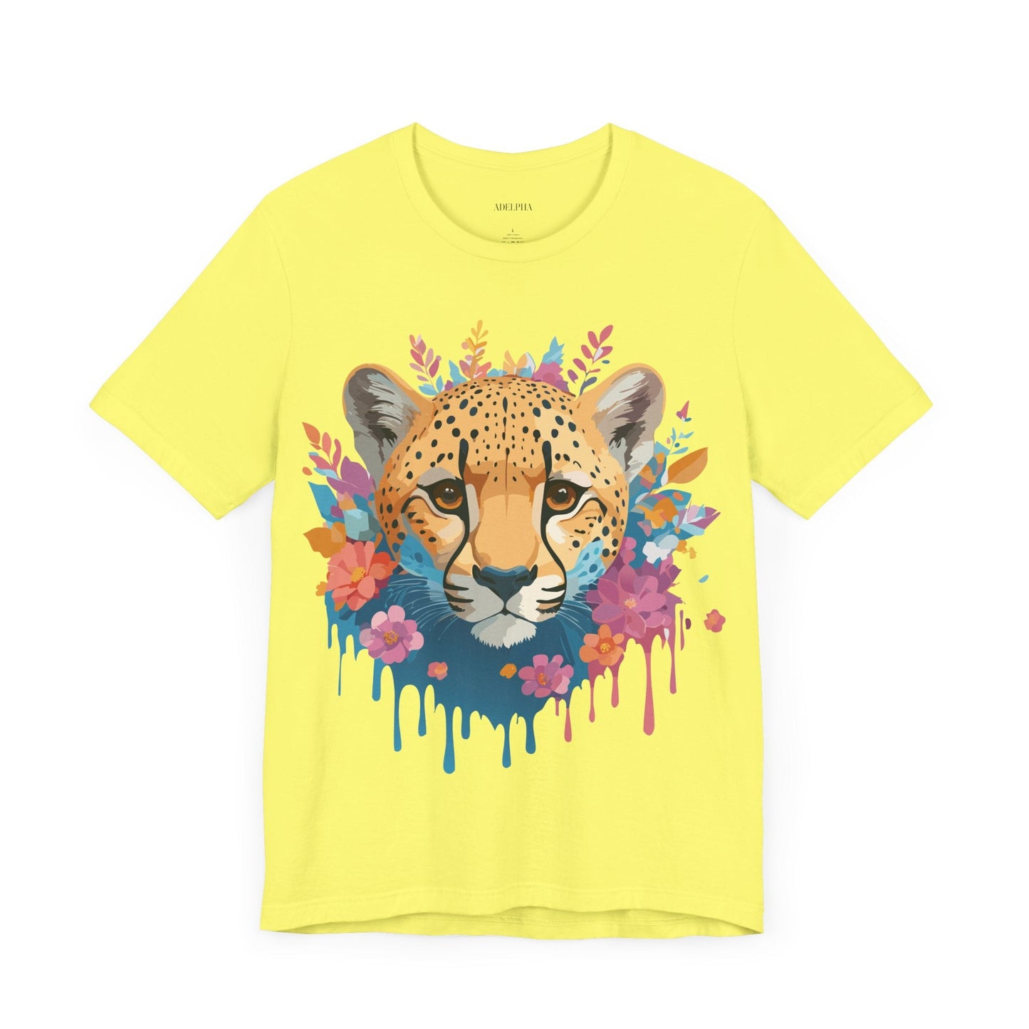 Adelpha Cheetah Graphic Tee Unisex Vintage Inspired Artwork Short Sleeve Jersey