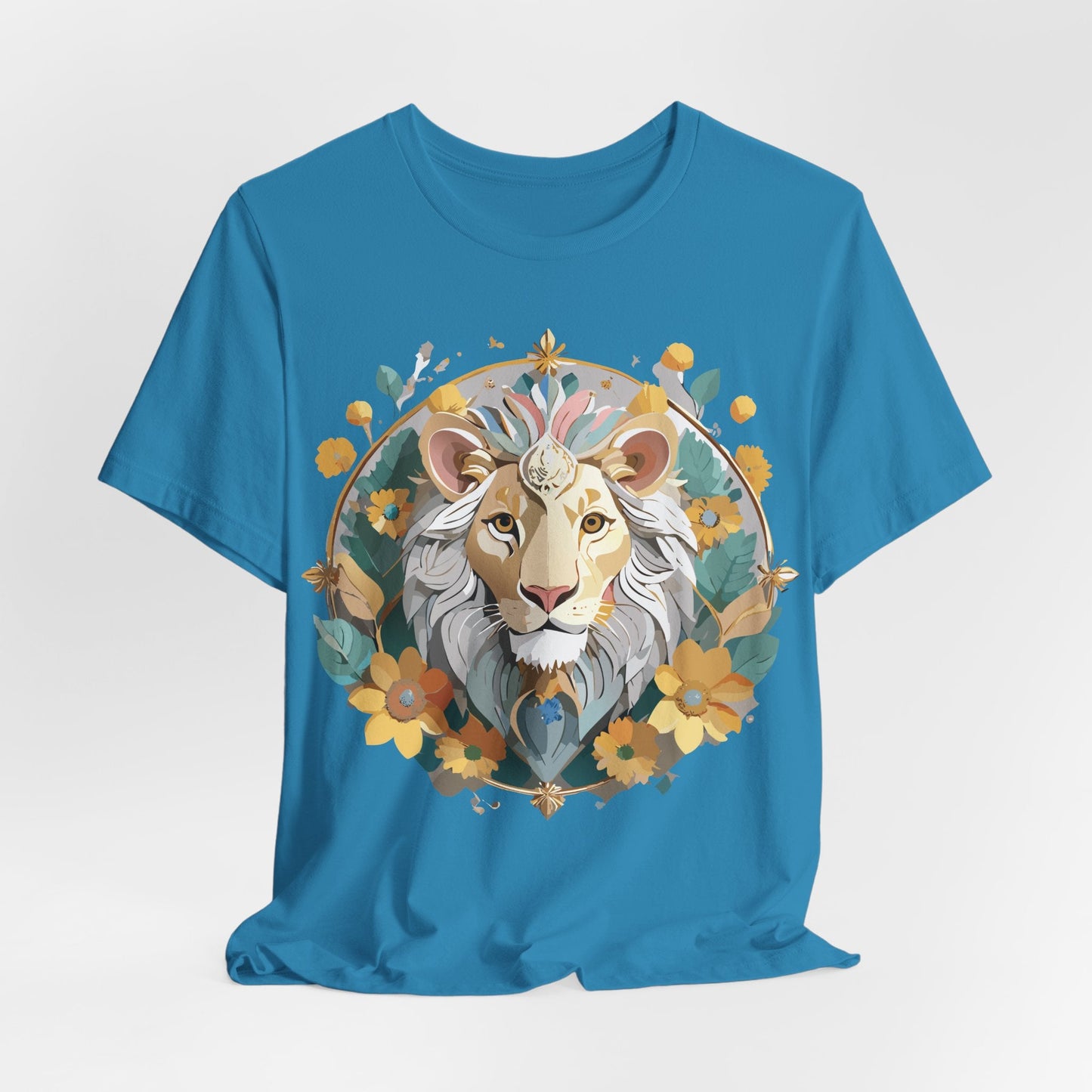 Medallion Graphic Unisex 100 Cotton Vintage Animal Medal Artwork Tee 58