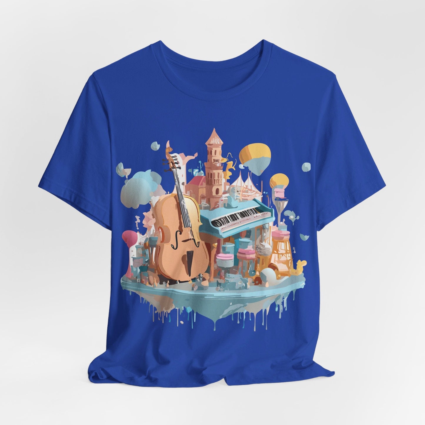 Music Graphic Tee Unisex Vintage Art Design By Adelpha Premium Short Sleeve T Shirt
