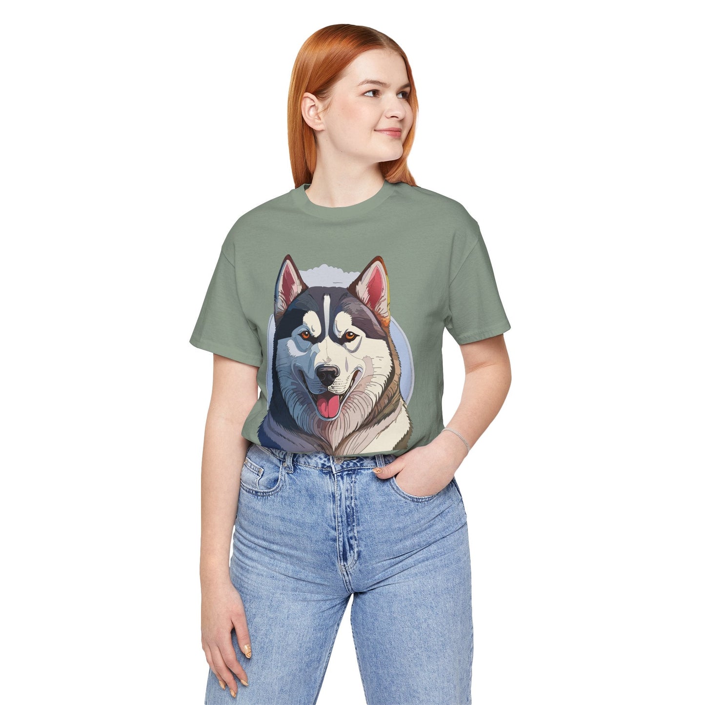 Unisex Animal Shirt Art Design Tee With Wild Animals Graphic Print Short Sleeve Style