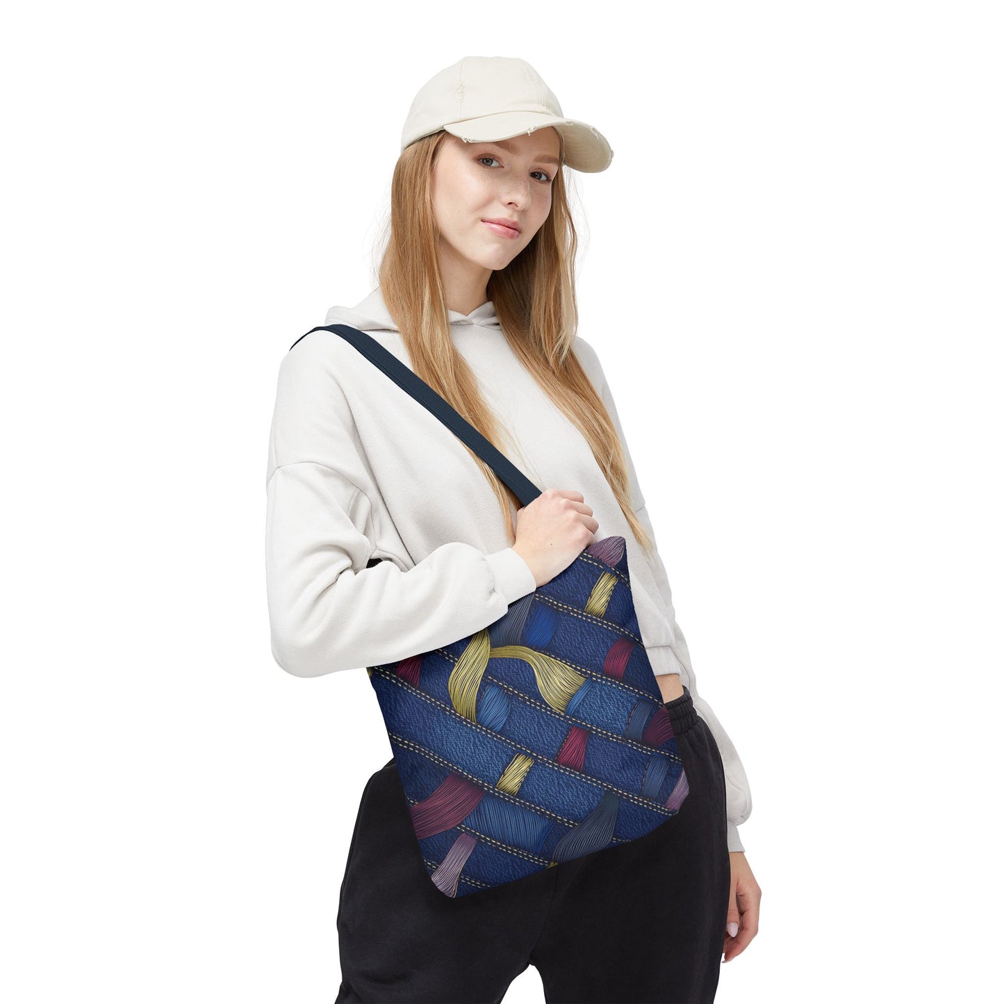 DENIM PRINT CANVAS BAG HIGH-QUALITY 100% SPUN POLYESTER 3 SIZES CANVAS BAG-145