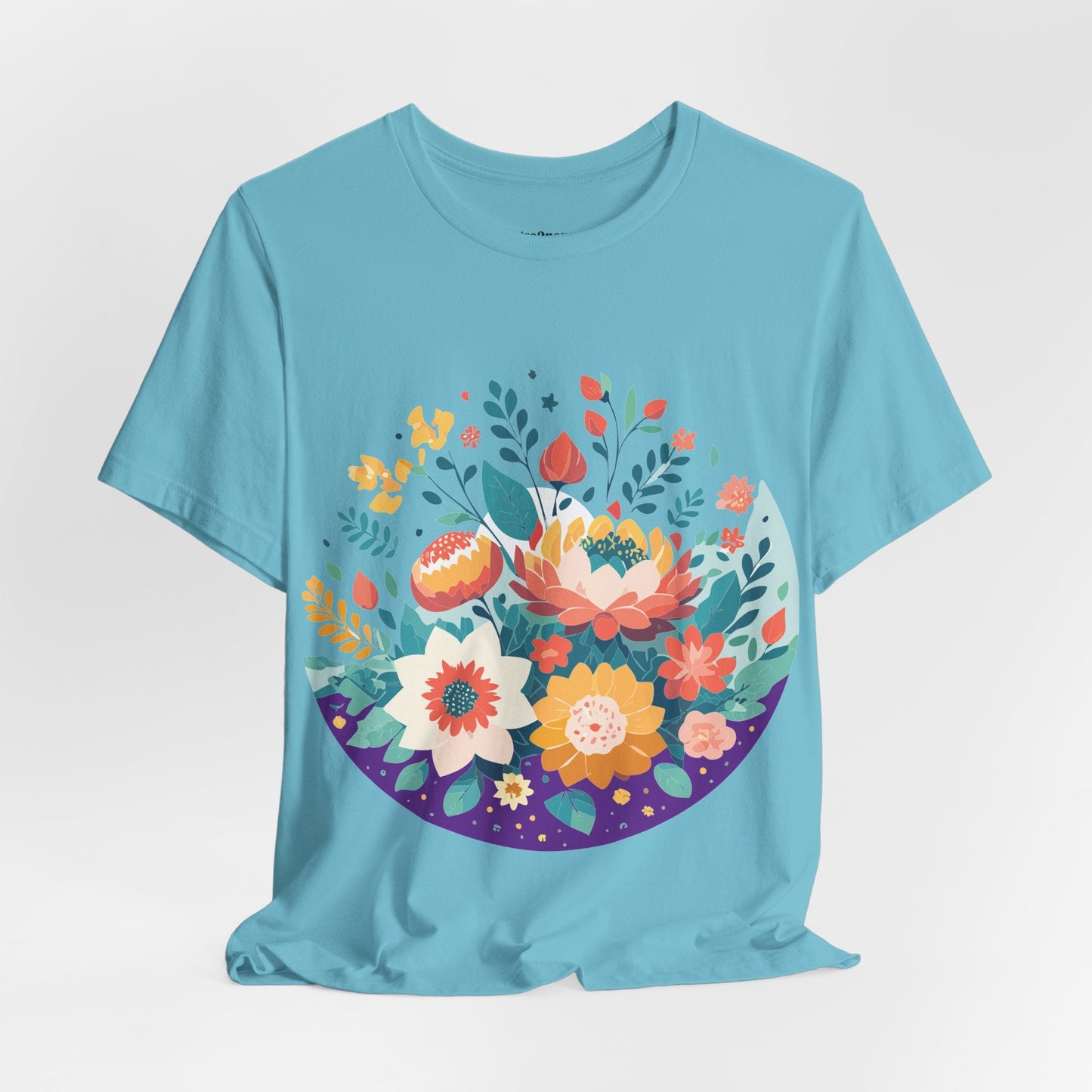 Flowers Shirt Floral Shirt Unisex Jersey Short Sleeve Tee Breathable Fabric Free Shipping