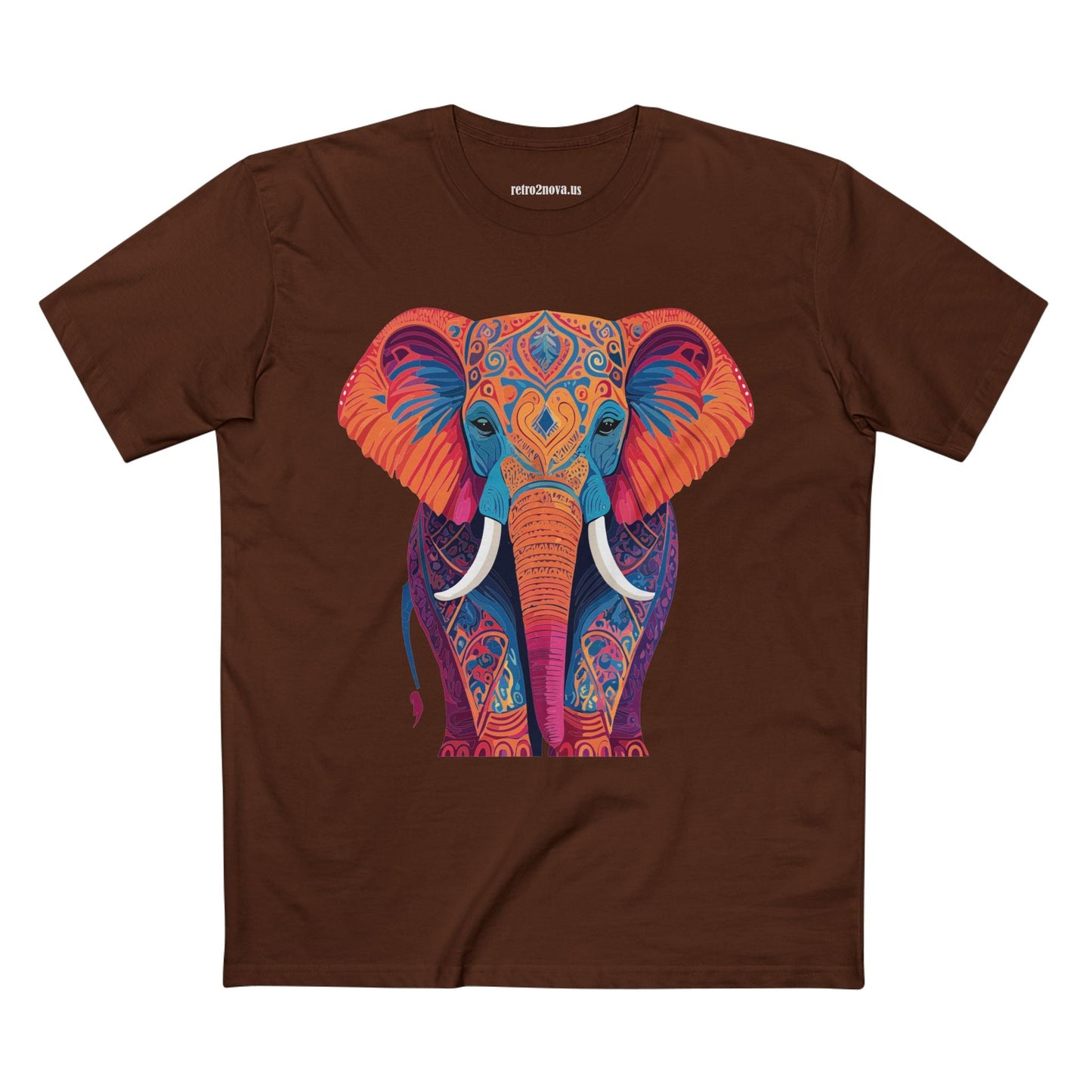 Unisex Elephant Shirt Premium Cotton Tee With Original Art Design By Retro2Nova Soft Breathable Everyday Comfort