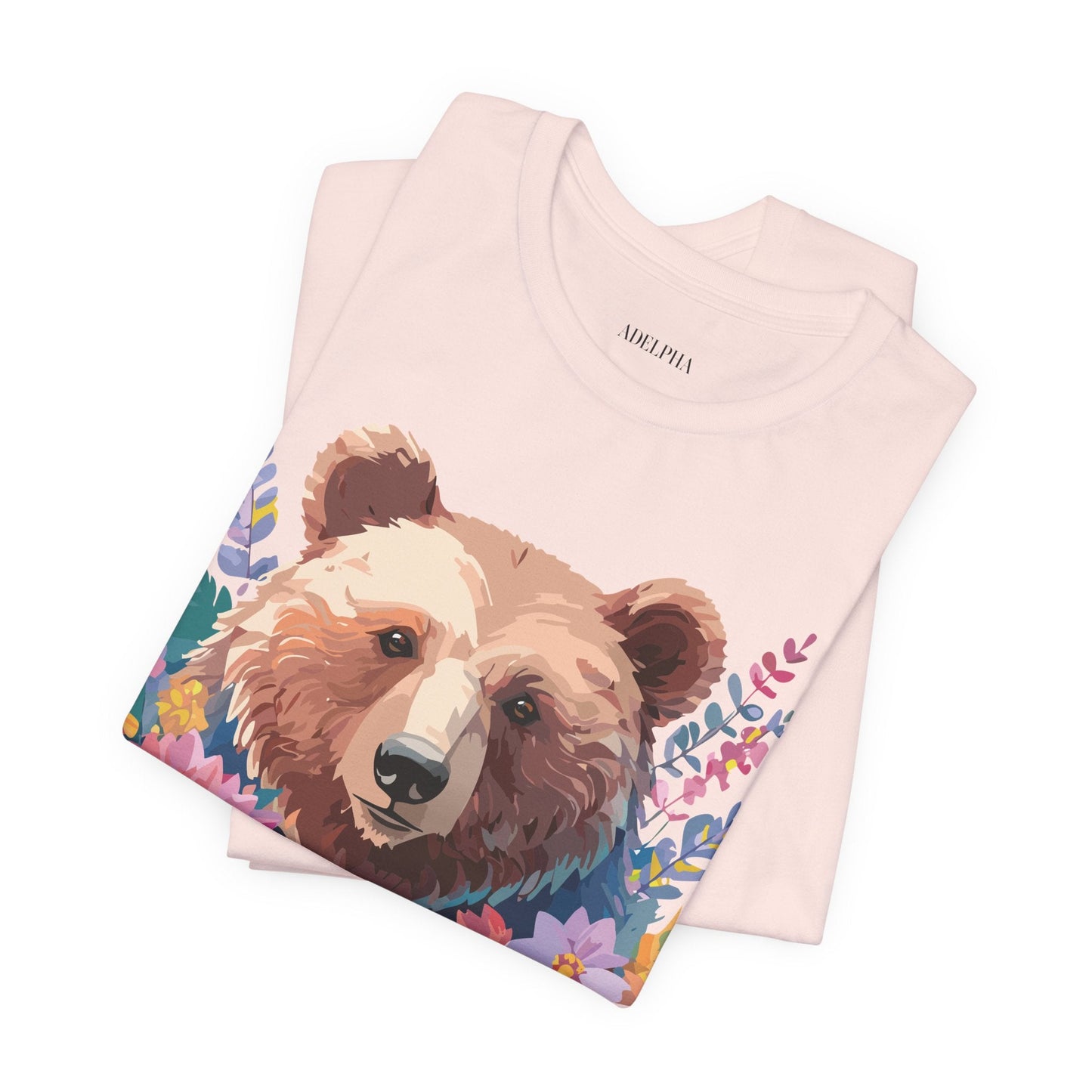 Bear Graphic Unisex 100 Cotton Short Sleeve Art Design Vintage T-Shirt 5
