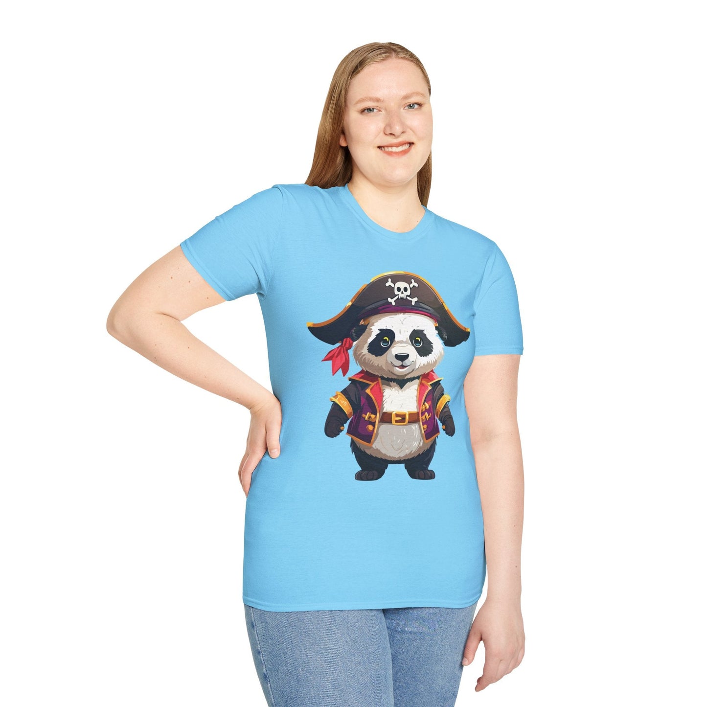 Panda Shirt Unisex Panda Tee Softstyle 64000 Gildan 100 Percent Cotton Animal Tee