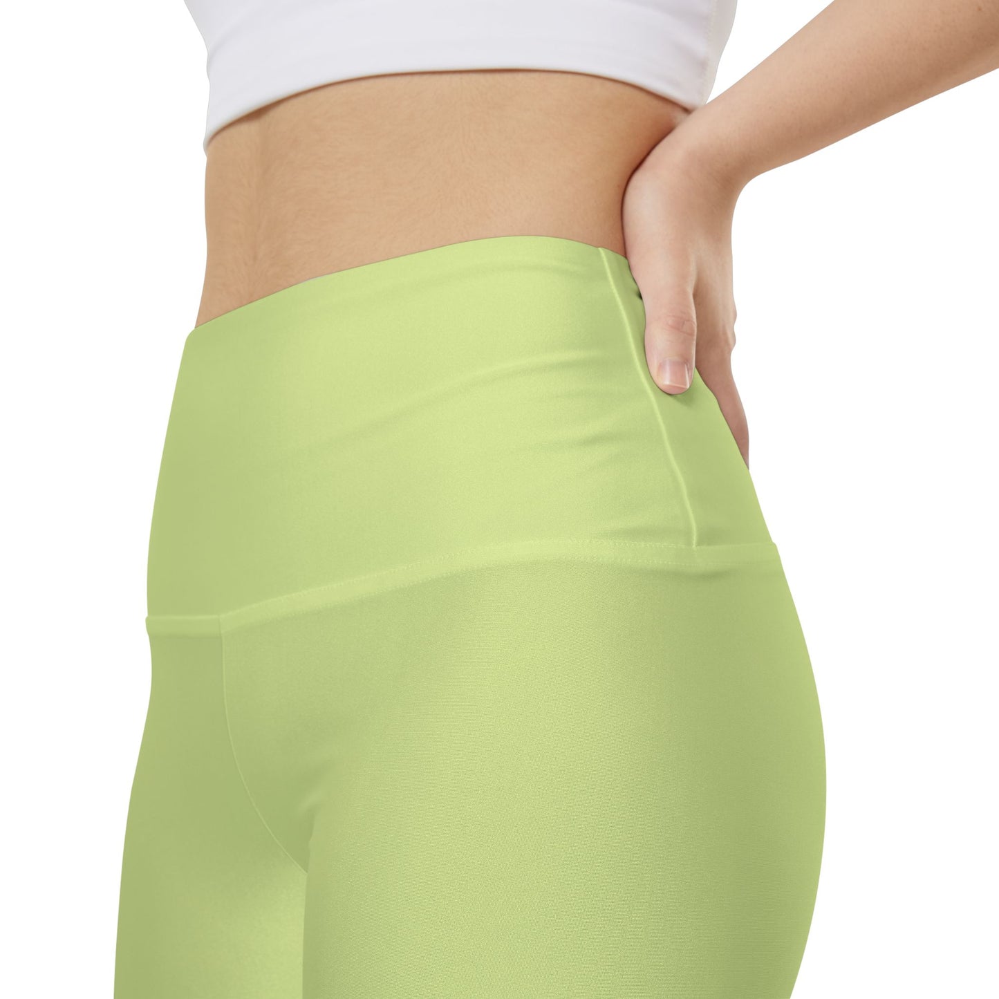 Green Tea Women's Lime Green Workout Shorts — High-Waist Active Biker Shorts for Gym & Yoga
