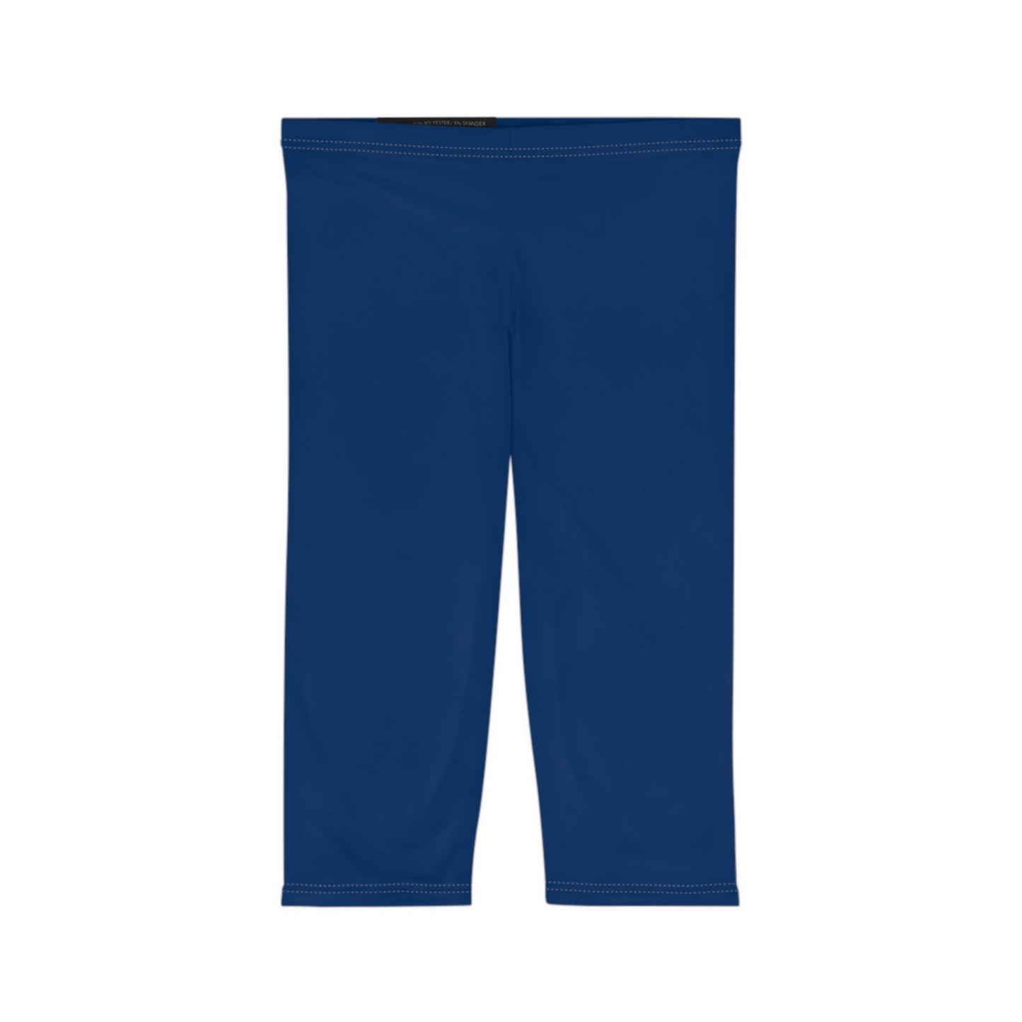 Regal Navy Color Women's Brushed Suede Poly Span Casual Capri Leggings XS-2XL