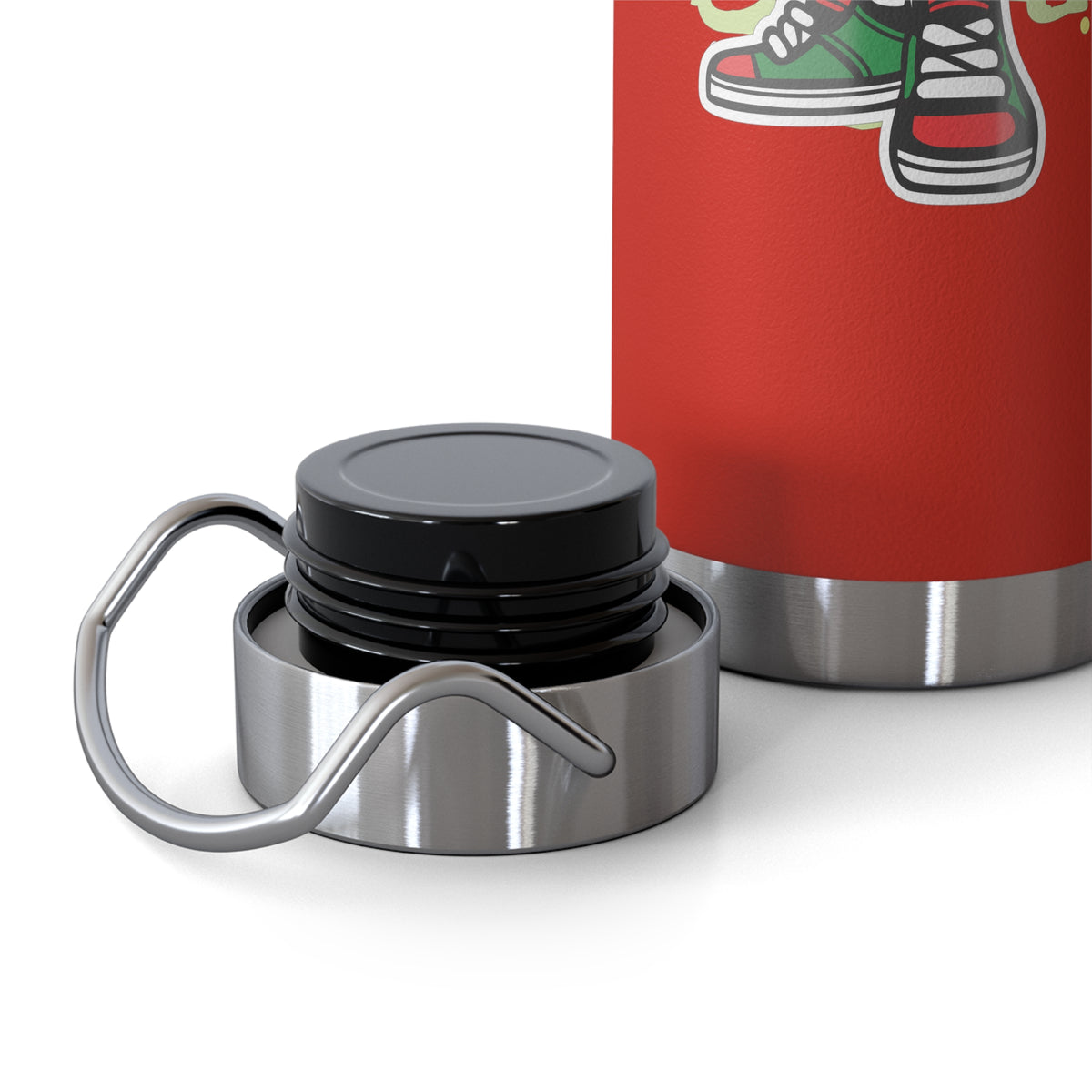 22oz Copper Insulated Water Bottle with Cartoon Design - CV59