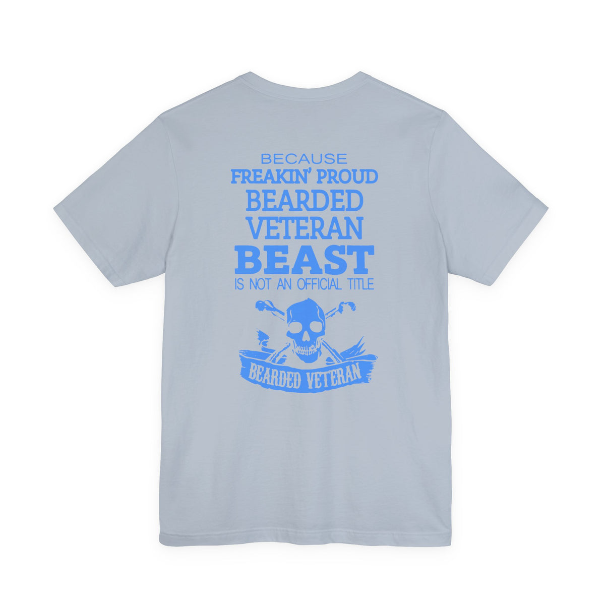 Bearded Veteran Beast T-Shirt Military Skull Beard Graphic Unisex Cotton Tee v46