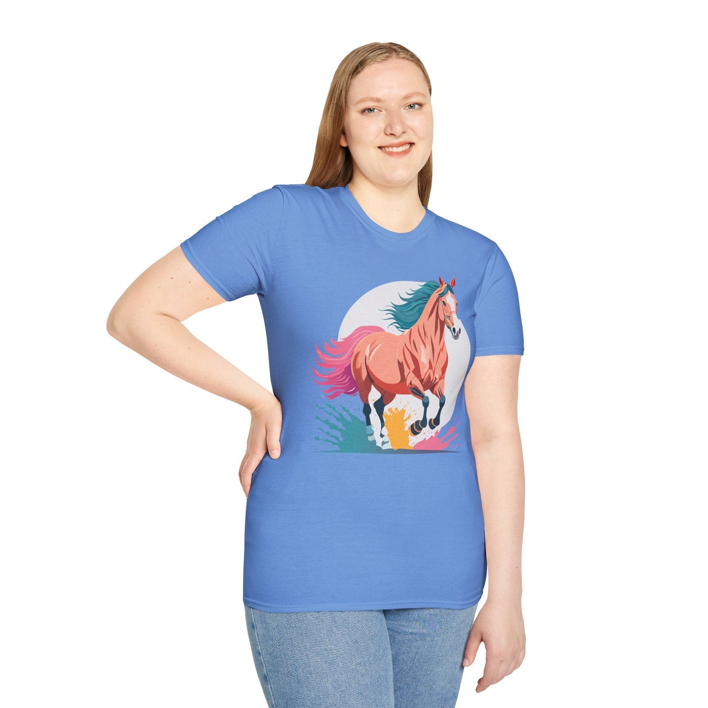 Unisex Horse Shirt Tee Gildan Softstyle 64000 Premium Ringspun Cotton