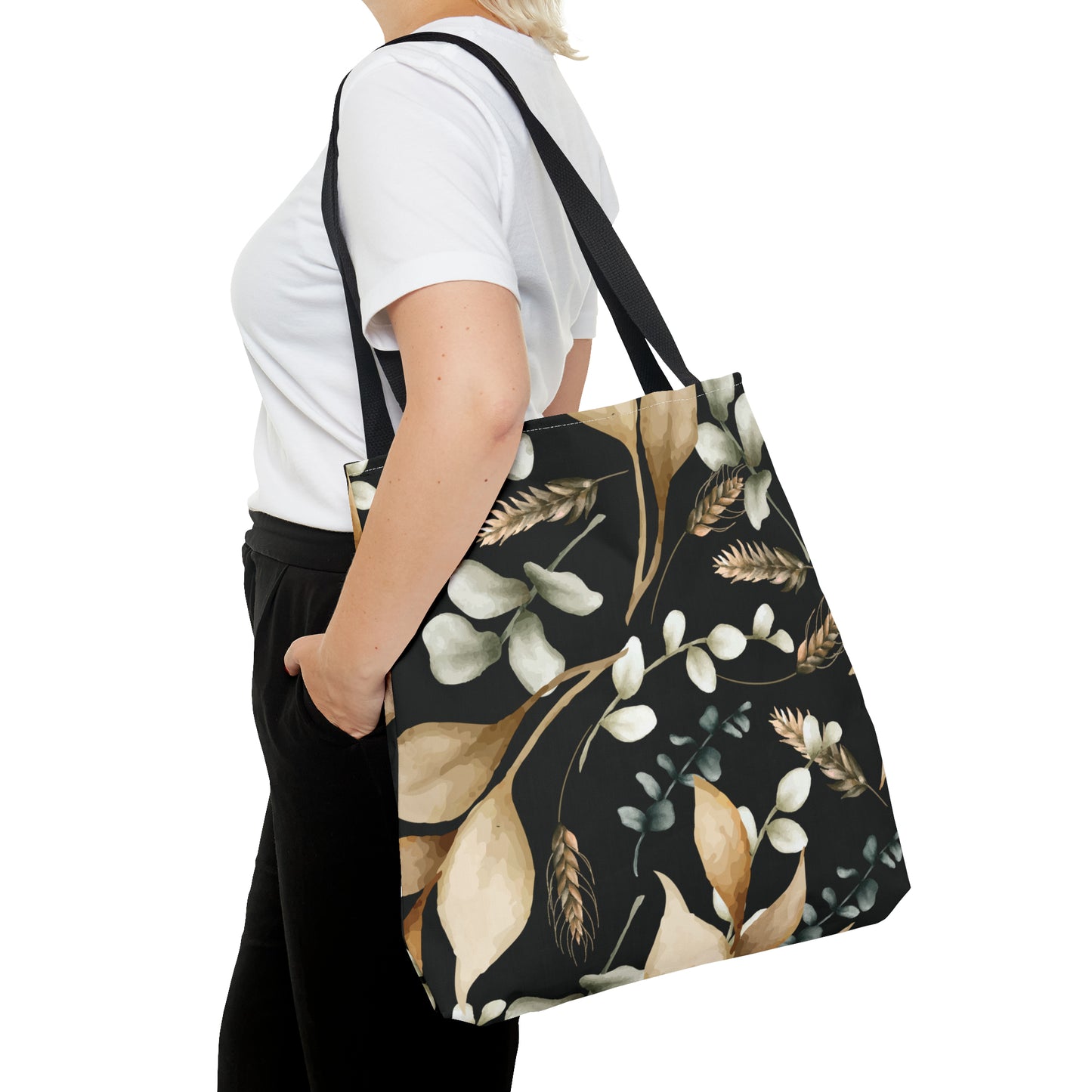 Canvas Bag with Floral Prints