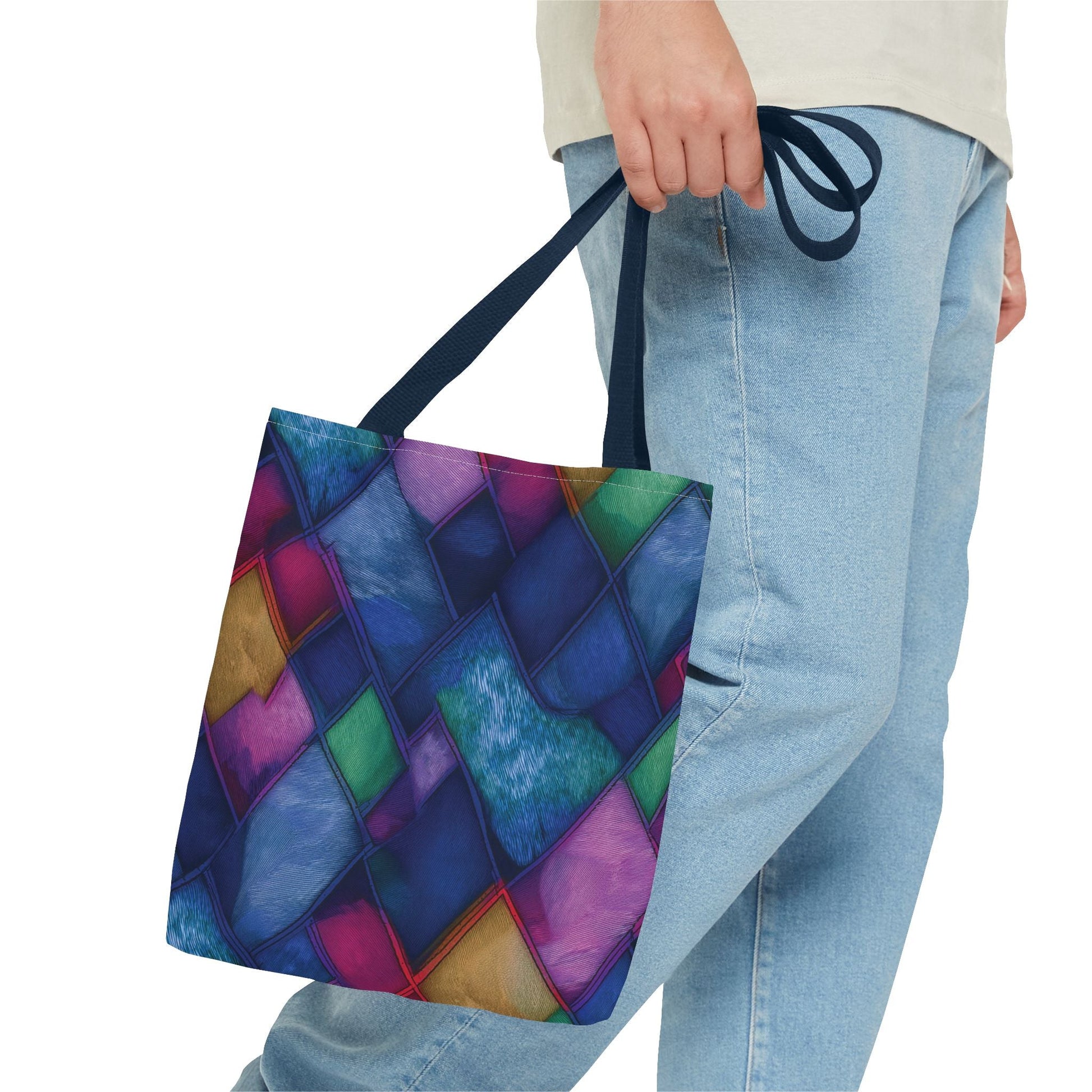 Denim Canvas Bag, Tote Bag Denim Printify