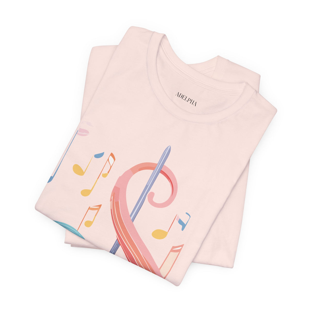 Music Graphic Unisex Cotton Bella+Canvas Tee with Art Design n181