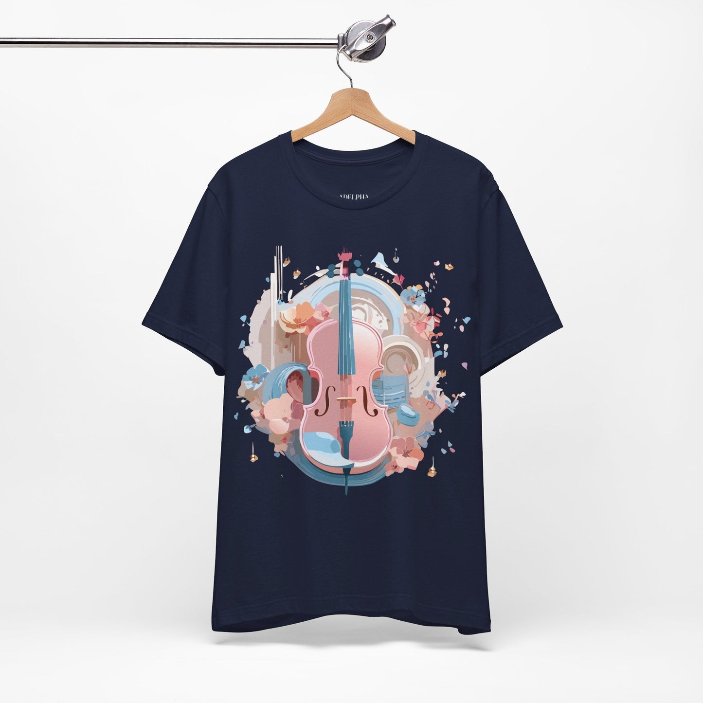 Music T Shirt Unisex Graphic Tee By Adelpha Art Design Vintage Inspired Short Sleeve