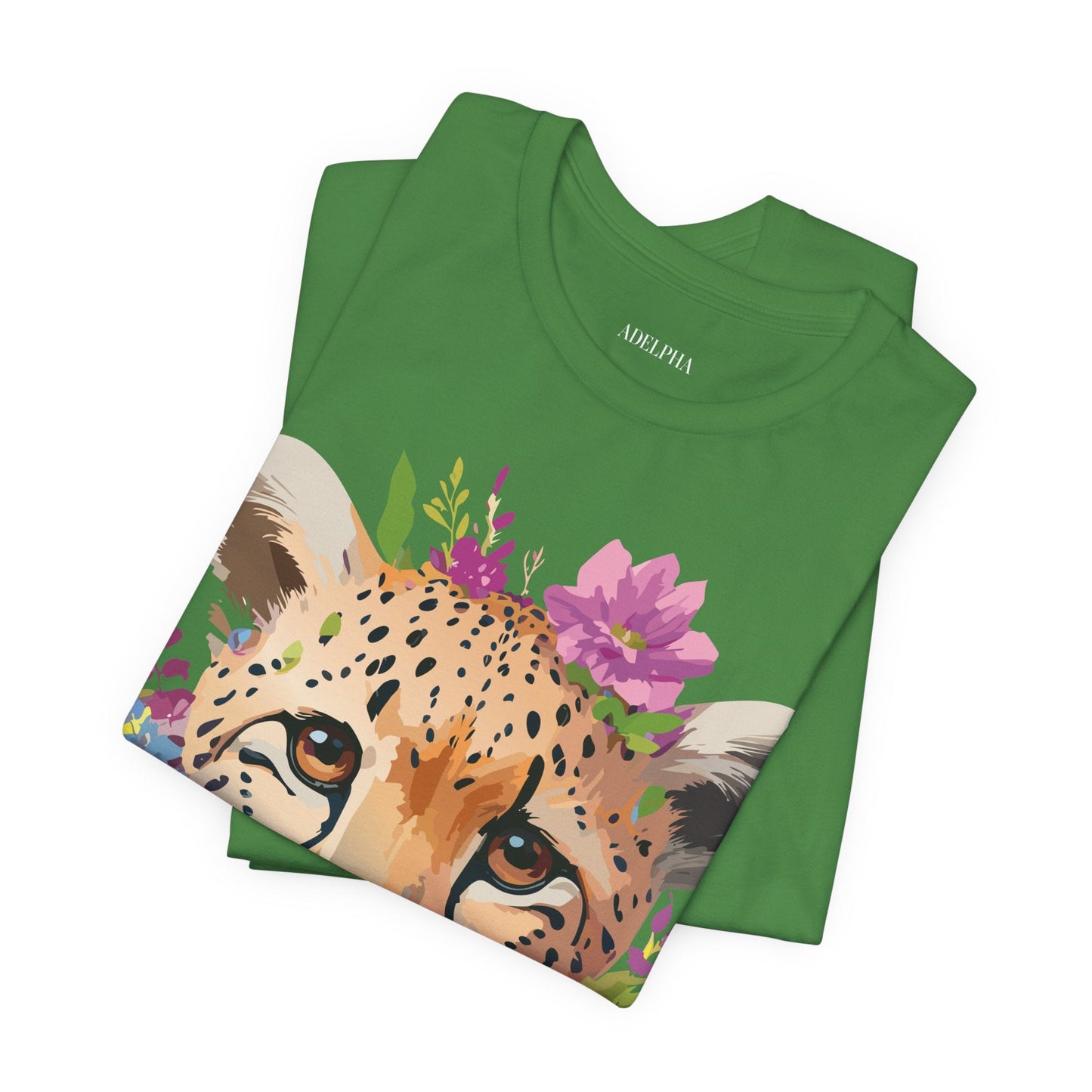 Adelpha Graphic Tee Cheetah Art Design Unisex Short Sleeve Shirt