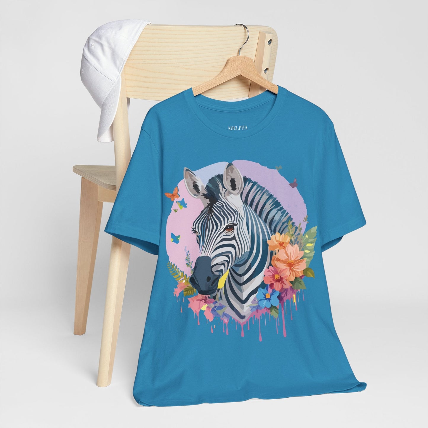 Zebra Graphic Unisex 100 Cotton Vintage Animal Art T-Shirt 3